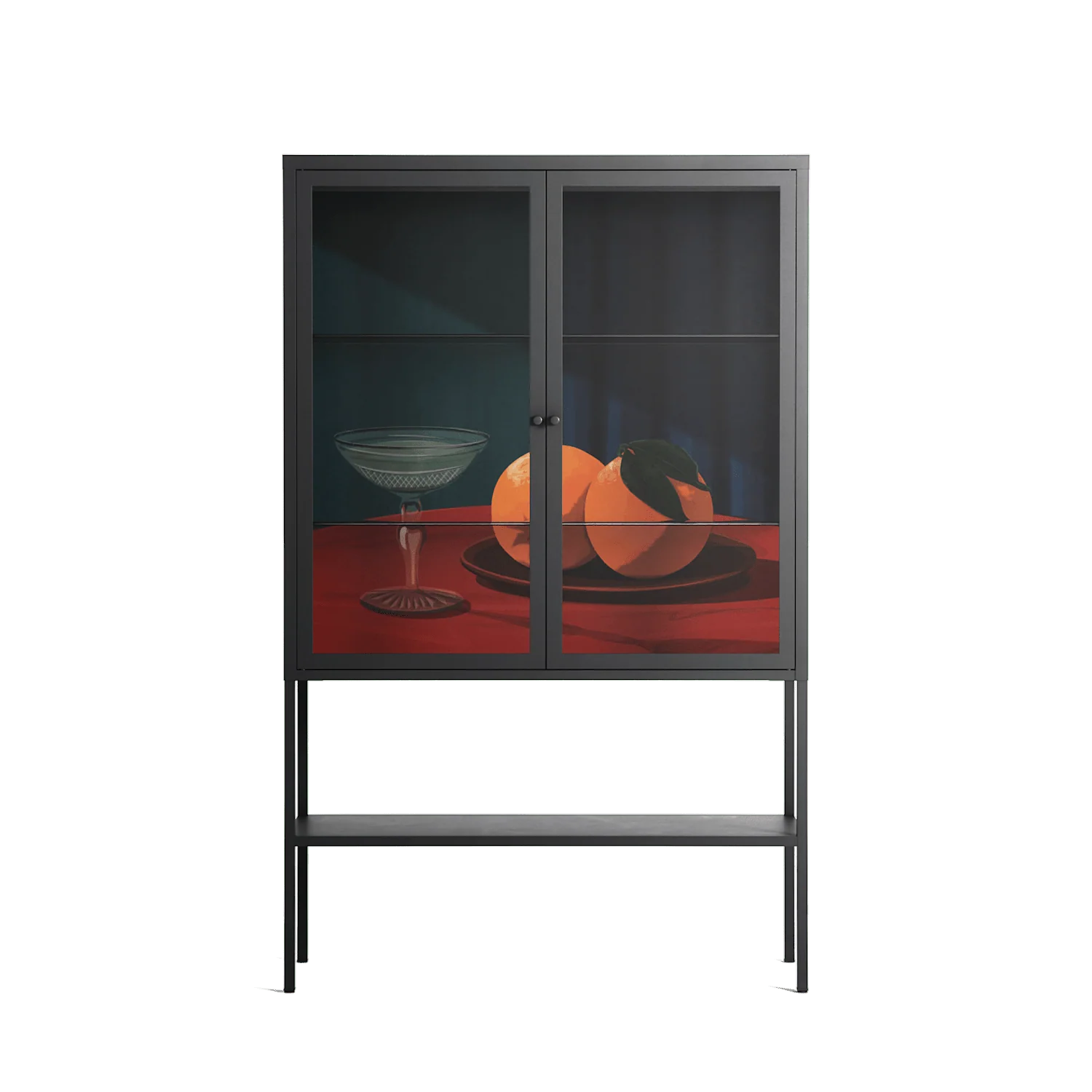 Bubbles & Oranges - Loft Cabinet - Kristin Eriksson - Antracite - Clear glass