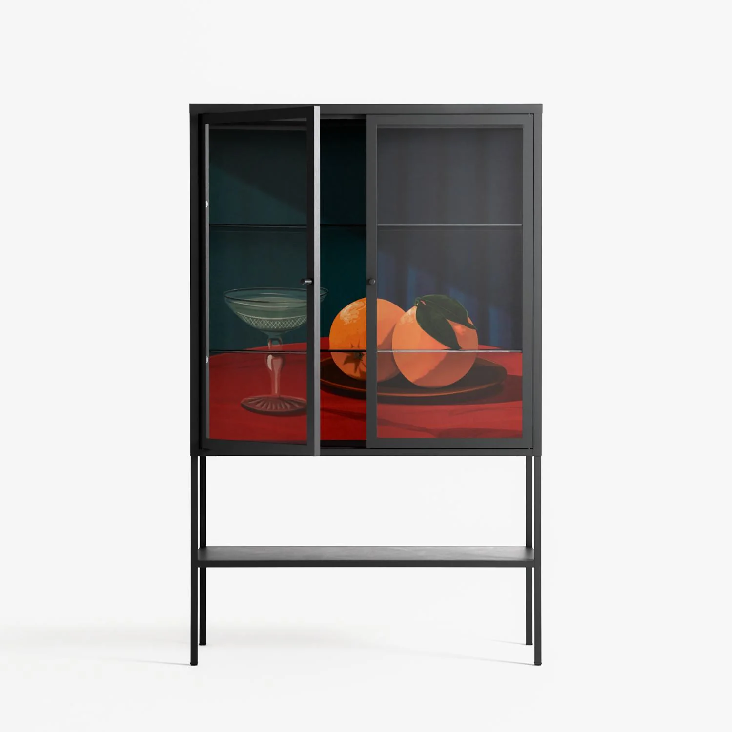 Bubbles & Oranges - Loft Cabinet - Kristin Eriksson - Antracite - Clear glass - Image 2