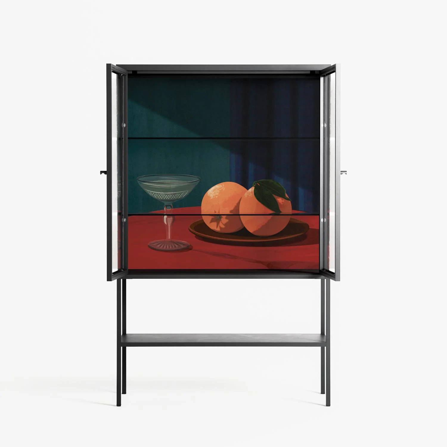 Bubbles & Oranges - Loft Cabinet - Kristin Eriksson - Antracite - Clear glass - Image 3