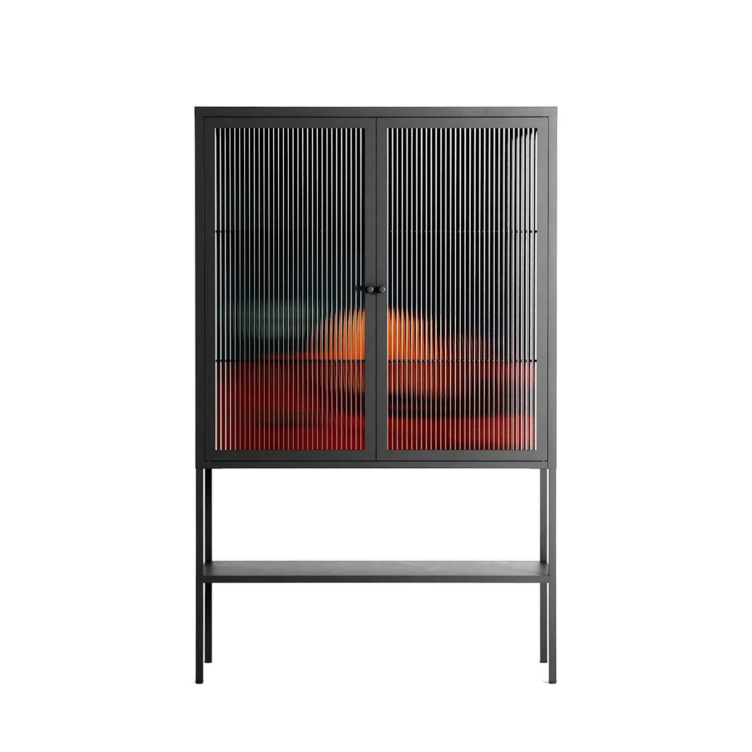 Bubbles & Oranges - Loft Cabinet - Kristin Eriksson - Antracite - Reeded glass