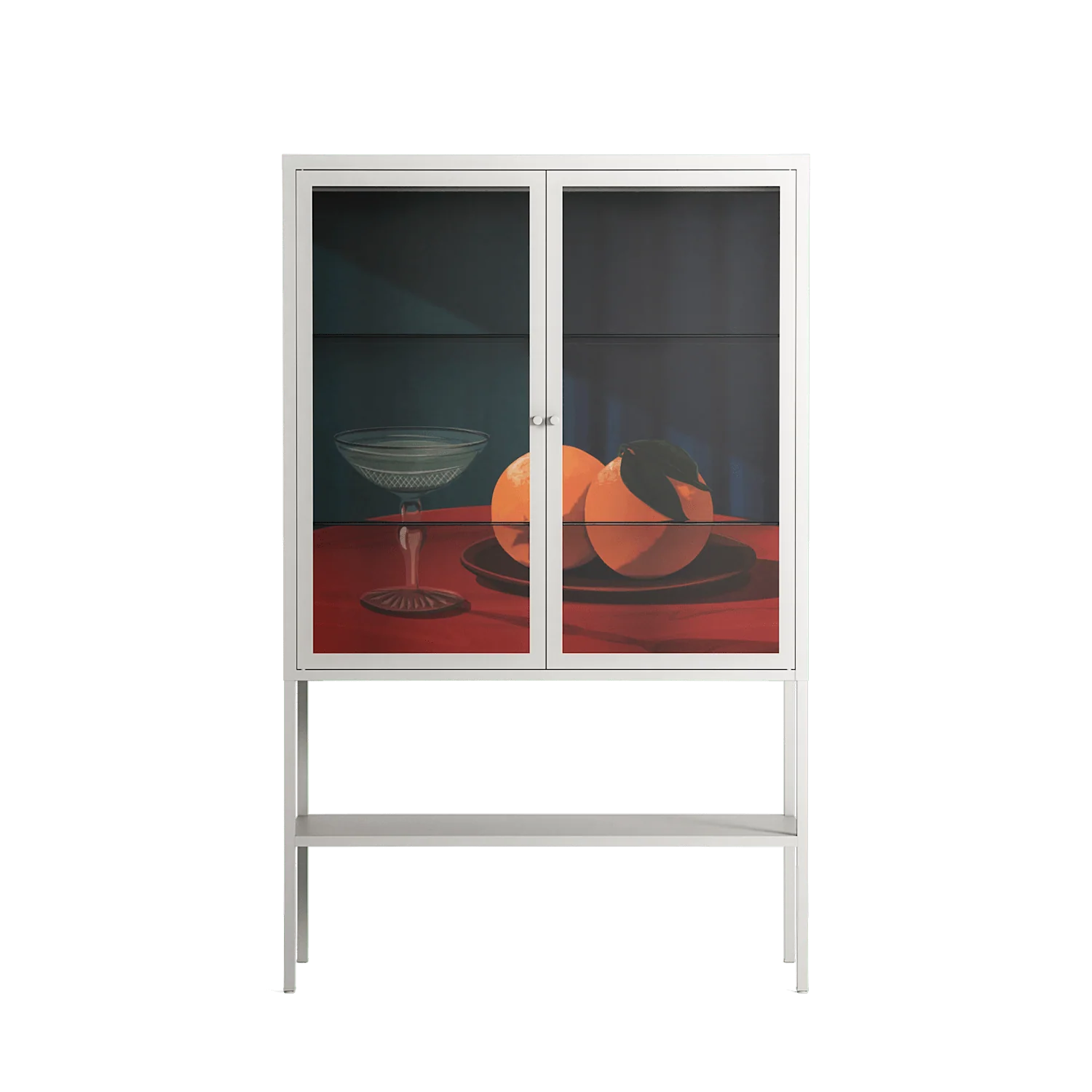 Bubbles & Oranges - Loft Cabinet - Kristin Eriksson - Chalk - Clear glass