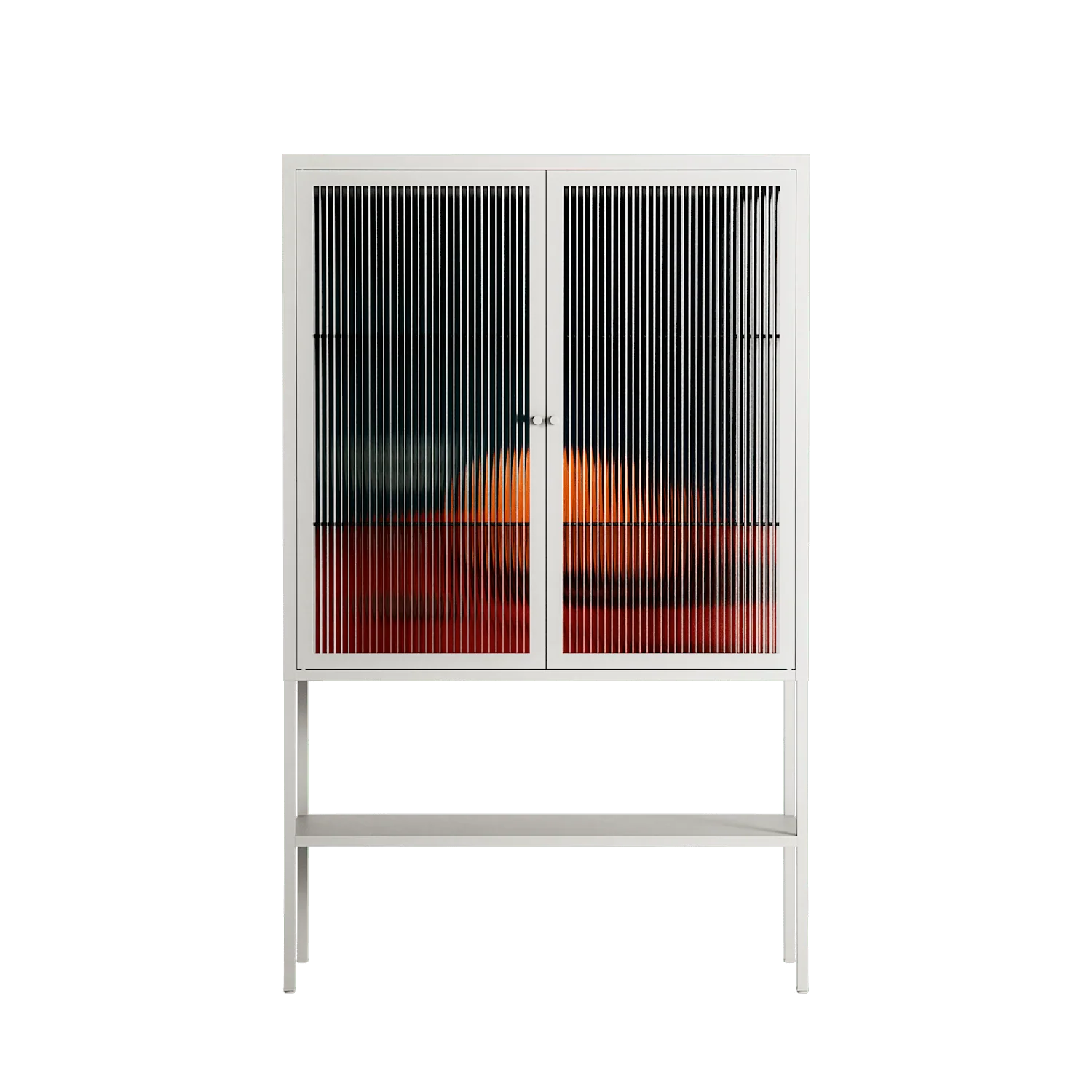 Bubbles & Oranges - Loft Cabinet - Kristin Eriksson - Chalk - Reeded glass