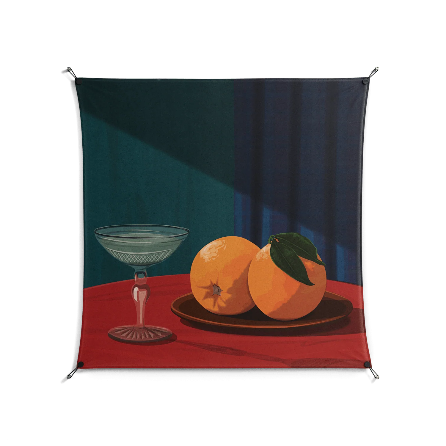 Bubbles & Oranges - Work On Wall - Kristin Eriksson - Black - 140 x 140 cm