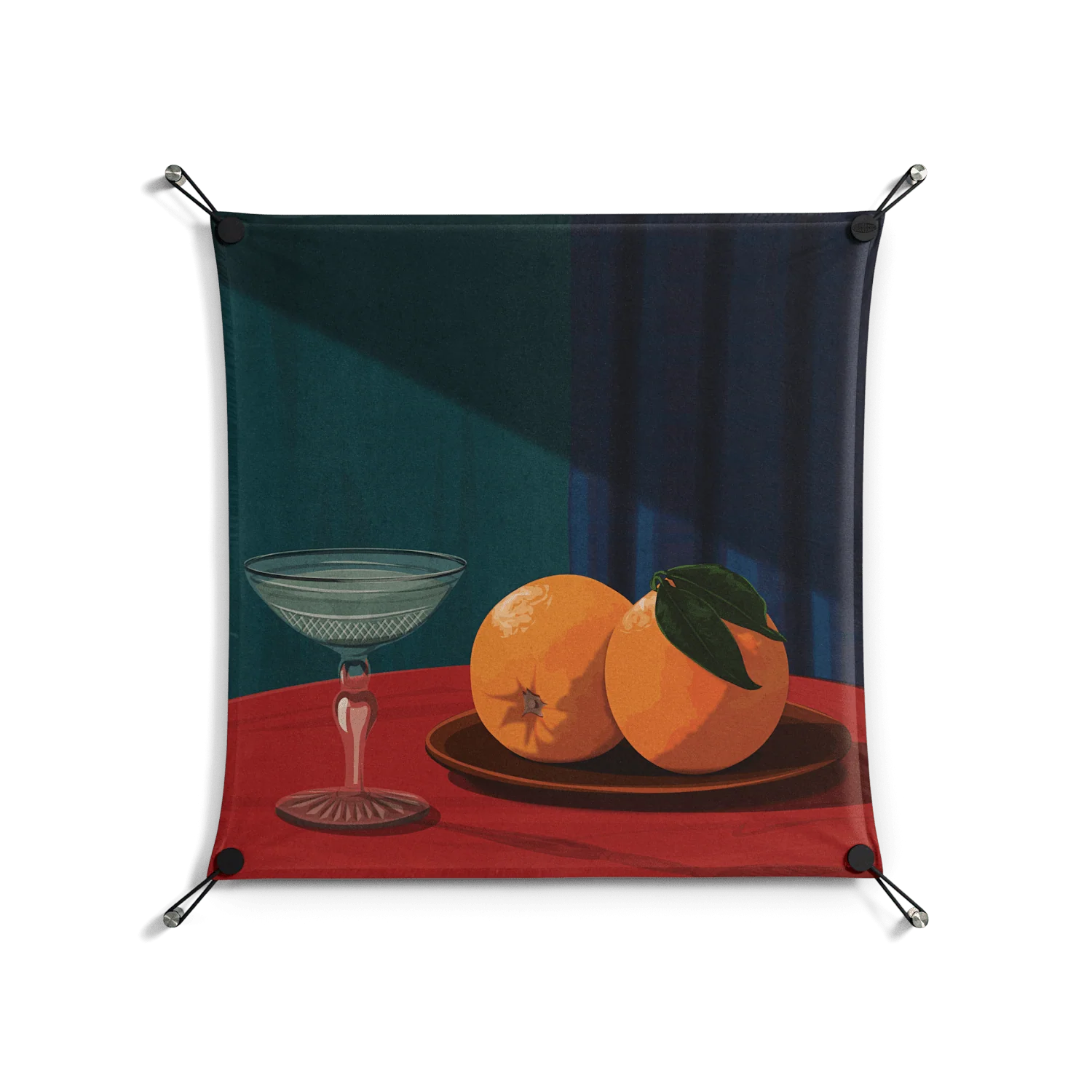 Bubbles & Oranges - Work On Wall - Kristin Eriksson - Black - 70 x 70 cm