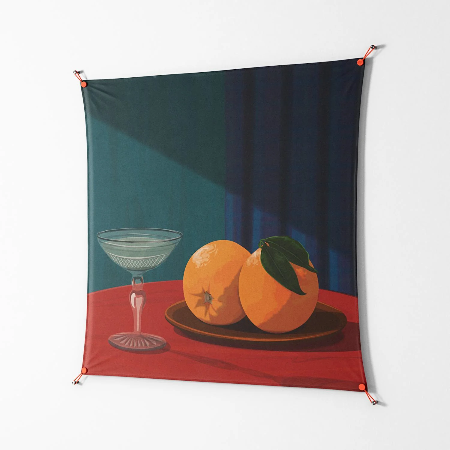 Bubbles & Oranges - Work On Wall - Kristin Eriksson - Orange - 140 x 140 cm - Image 2