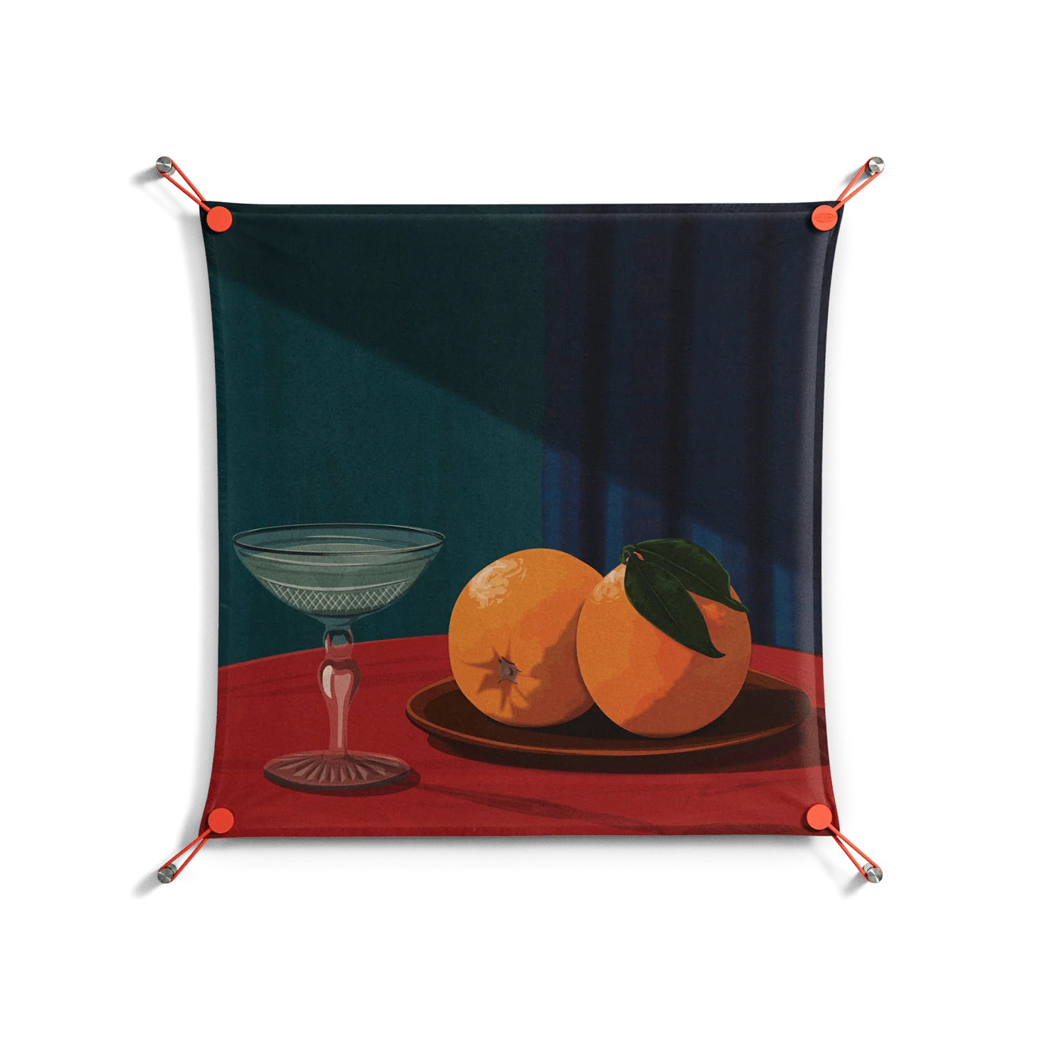 Bubbles & Oranges - Work On Wall - Kristin Eriksson - Orange - 70 x 70 cm