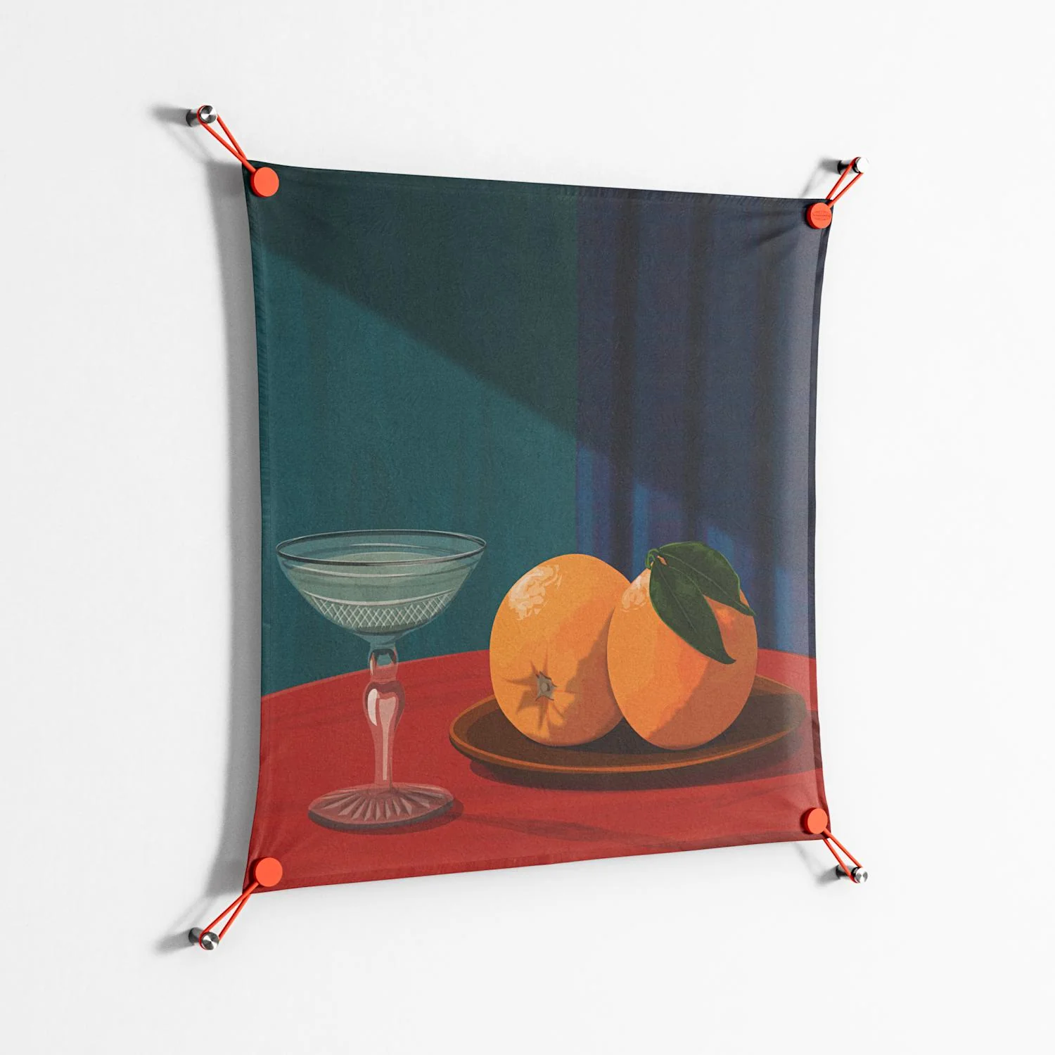 Bubbles & Oranges - Work On Wall - Kristin Eriksson - Orange - 70 x 70 cm - Image 2