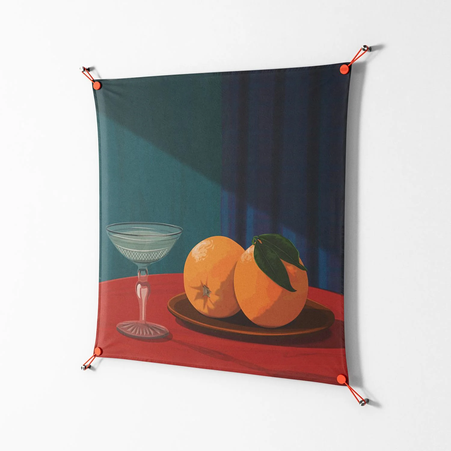 Bubbles & Oranges - Work On Wall - Kristin Eriksson - Orange - 90 x 90 cm - Image 2