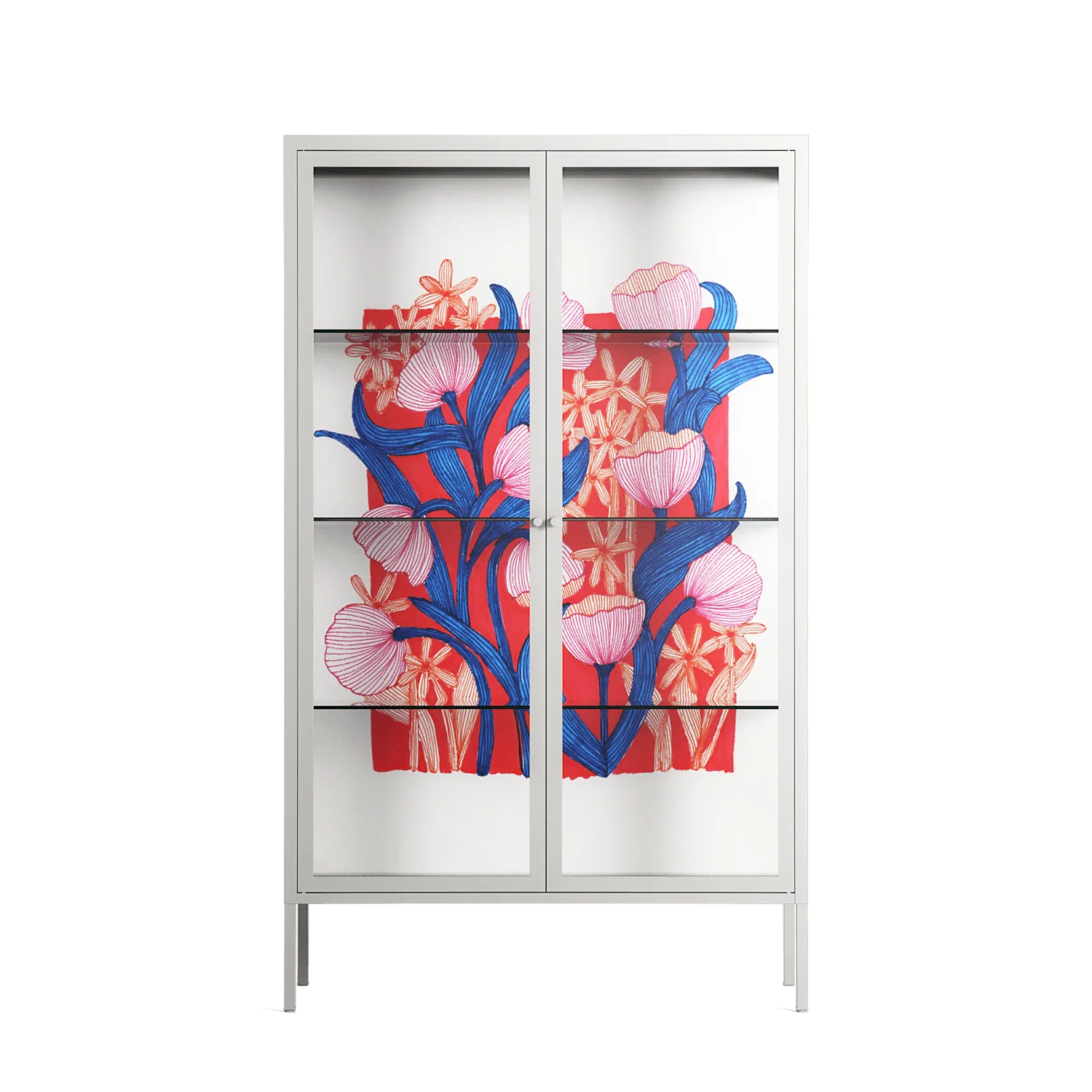 Buttercup - Cabinet - Katie O’Shea - Chalk - Clear glass