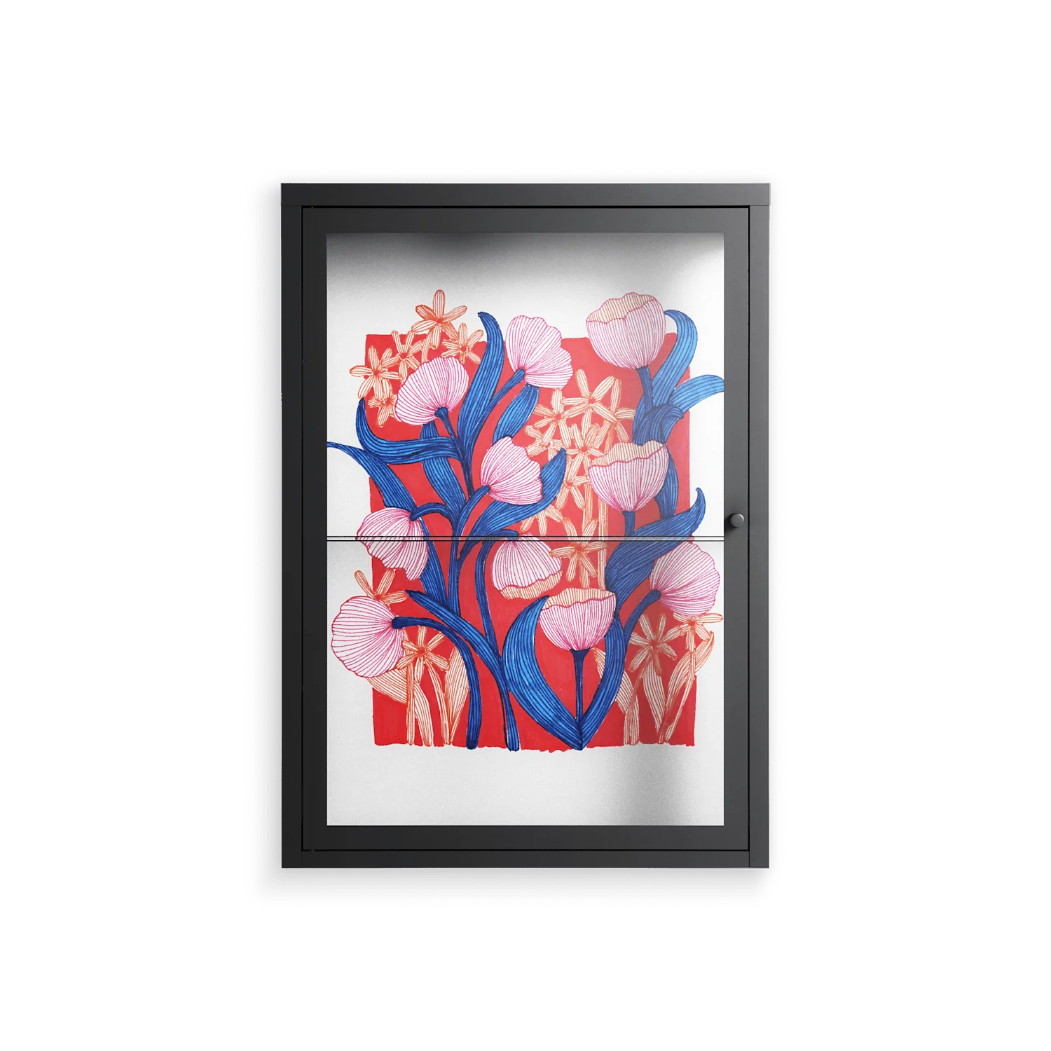 Buttercup - Wall Cabinet - Katie O’Shea - Antracite - Clear glass