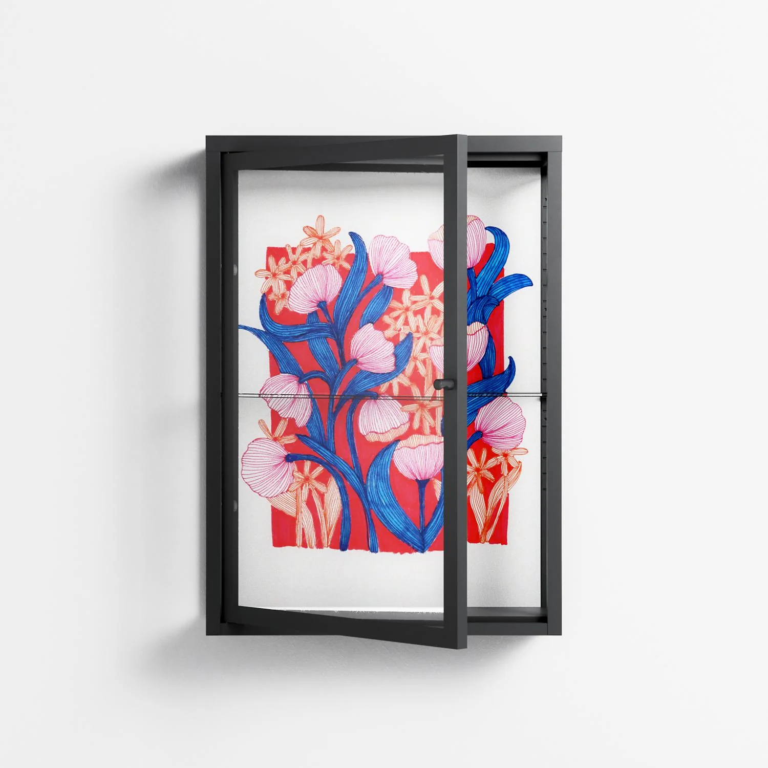 Buttercup - Wall Cabinet - Katie O’Shea - Antracite - Clear glass - Image 2