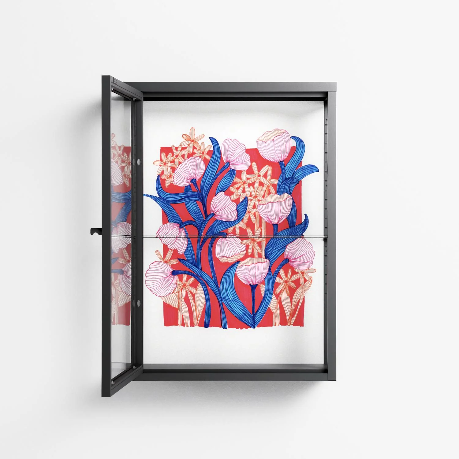 Buttercup - Wall Cabinet - Katie O’Shea - Antracite - Clear glass - Image 3