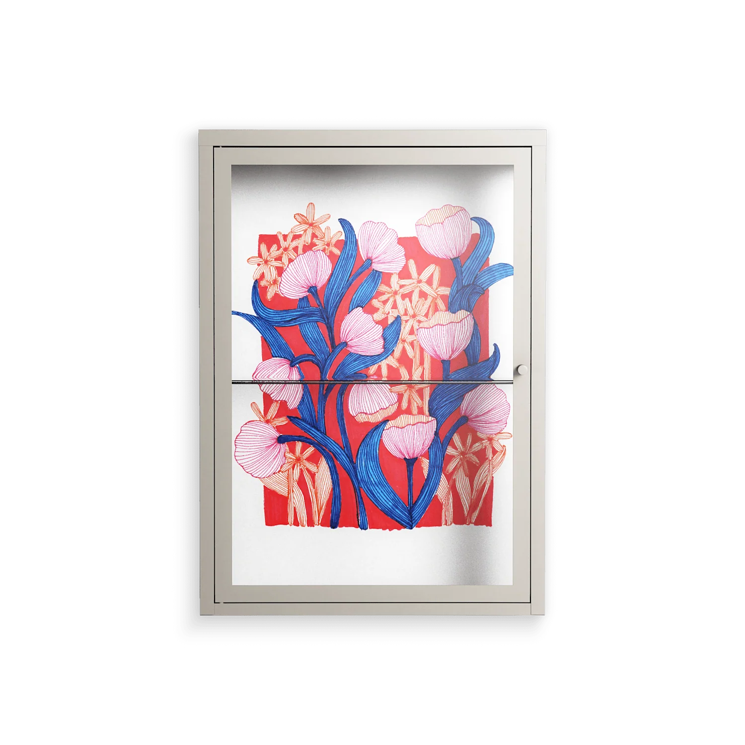 Buttercup - Wall Cabinet - Katie O’Shea - Pebble - Clear glass