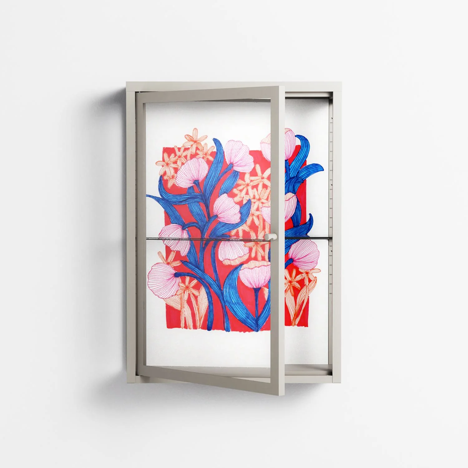 Buttercup - Wall Cabinet - Katie O’Shea - Pebble - Clear glass - Image 2