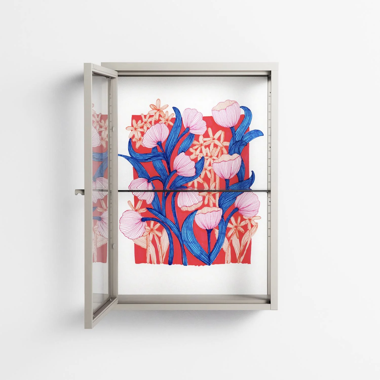 Buttercup - Wall Cabinet - Katie O’Shea - Pebble - Clear glass - Image 3