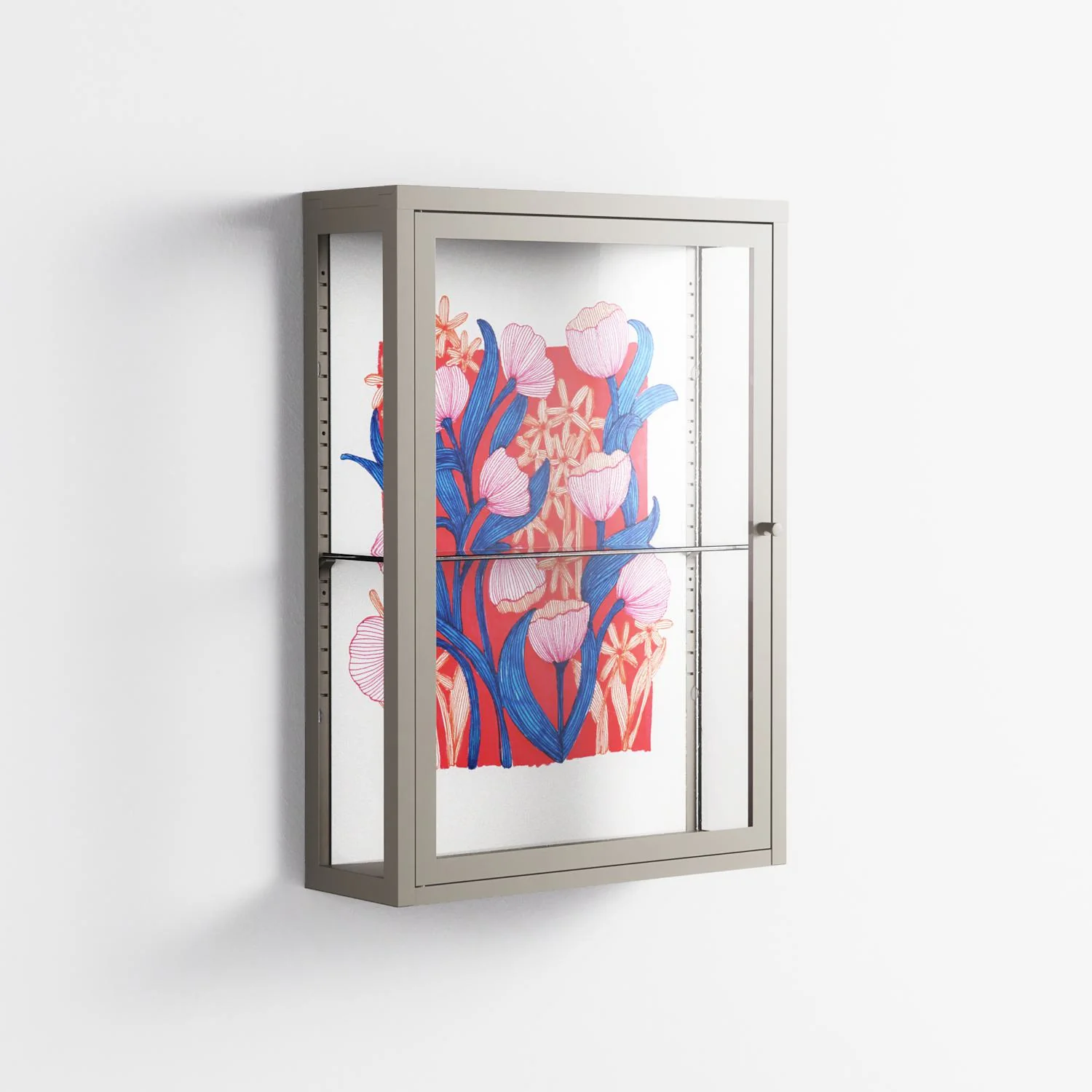 Buttercup - Wall Cabinet - Katie O’Shea - Pebble - Clear glass - Image 4