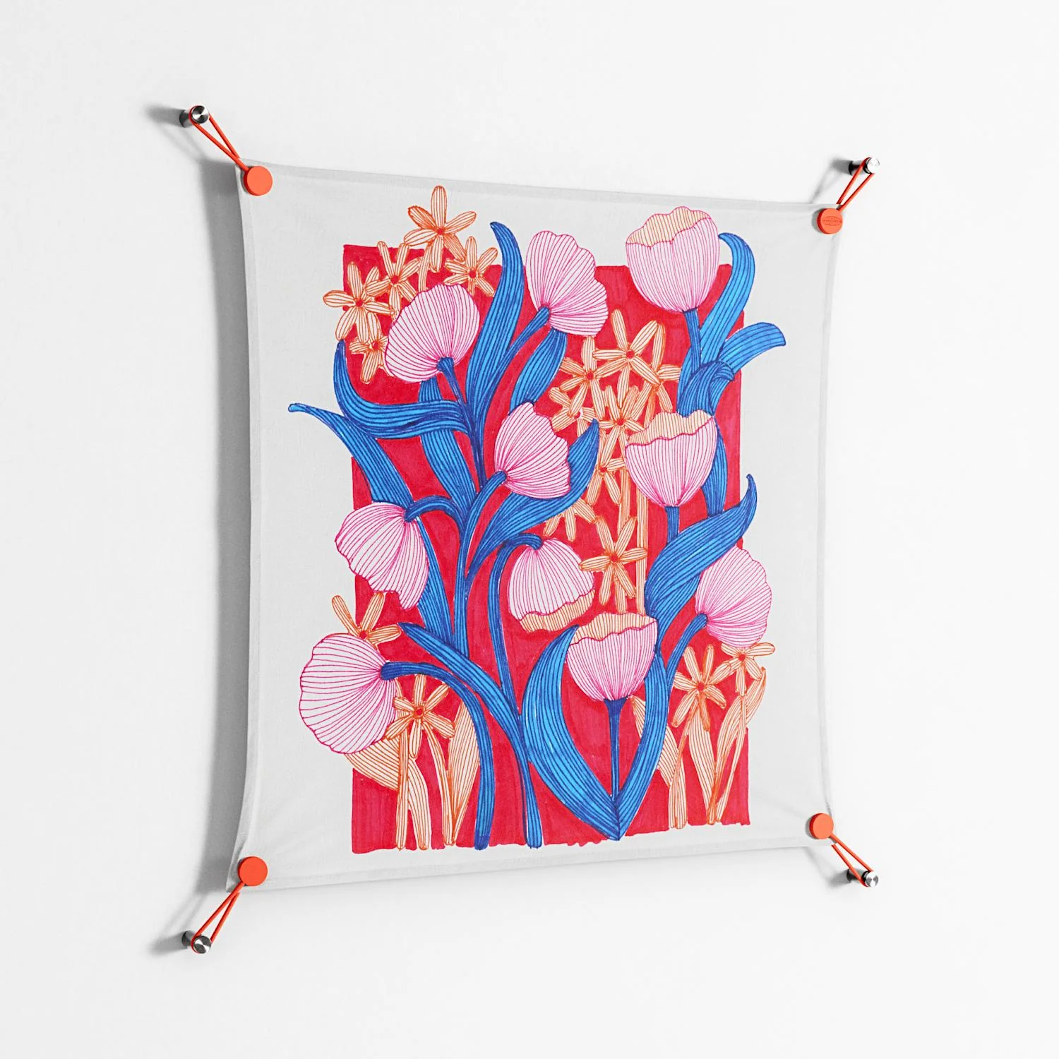 Buttercup - Work On Wall - Katie O’Shea - Orange - 70 x 70 cm - Image 2