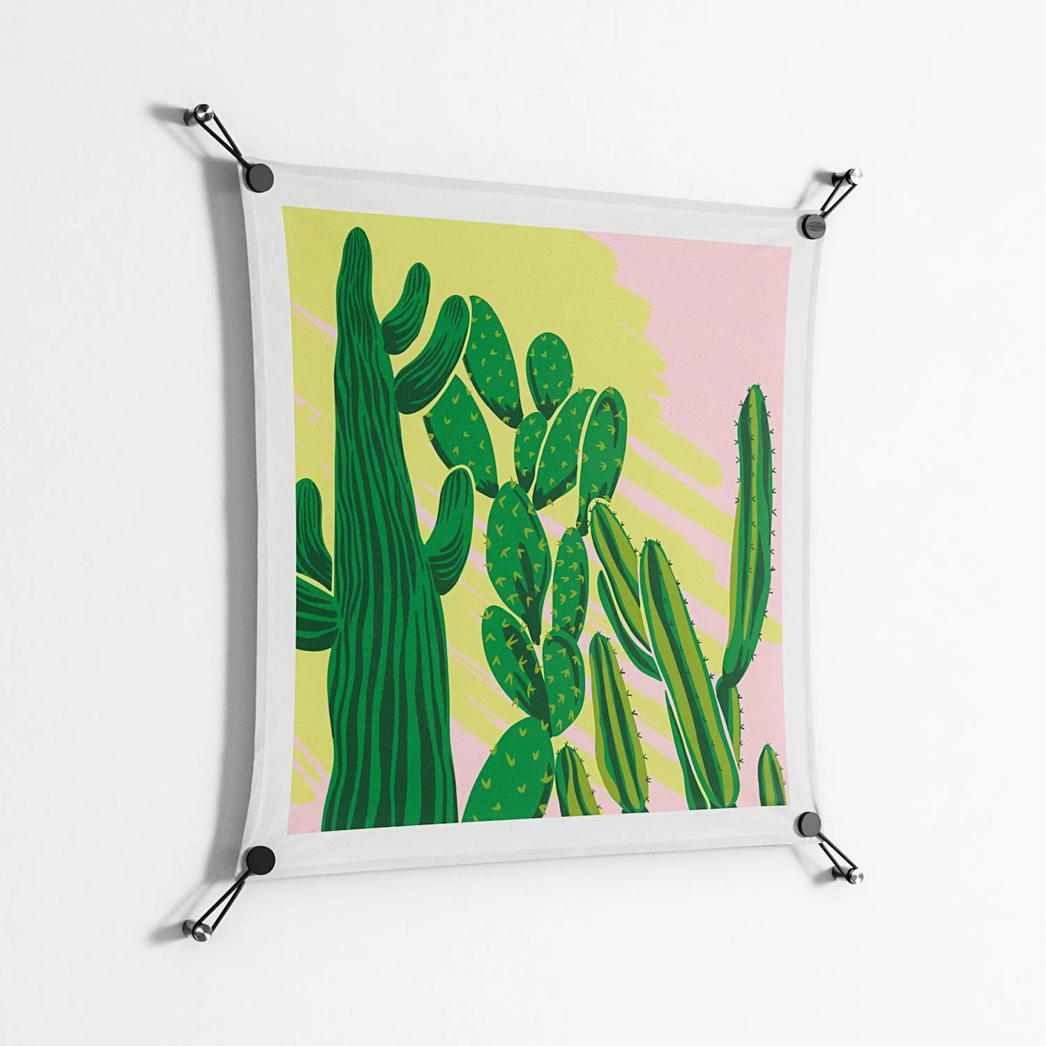 Cactus Sky - Work On Wall - Amy Suther - Black - 70 x 70 cm - Image 2
