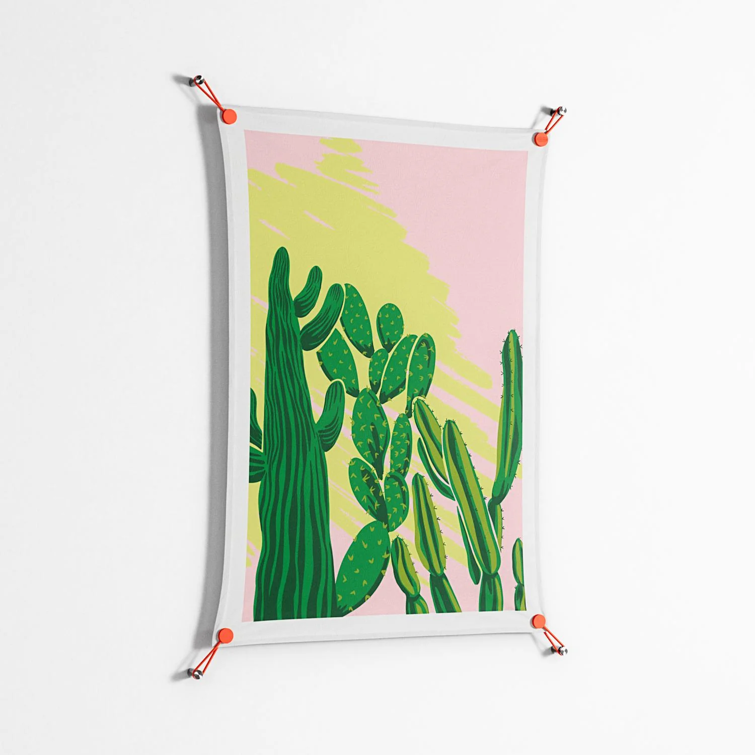 Cactus Sky - Work On Wall - Amy Suther - Orange - 70 x 100 cm - Image 2