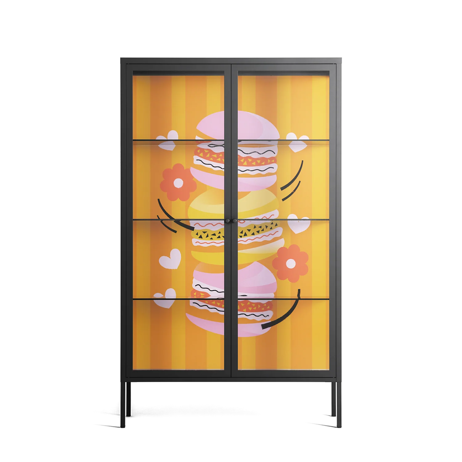 Cake - Cabinet - Heather Zhou - Antracite - Clear glass