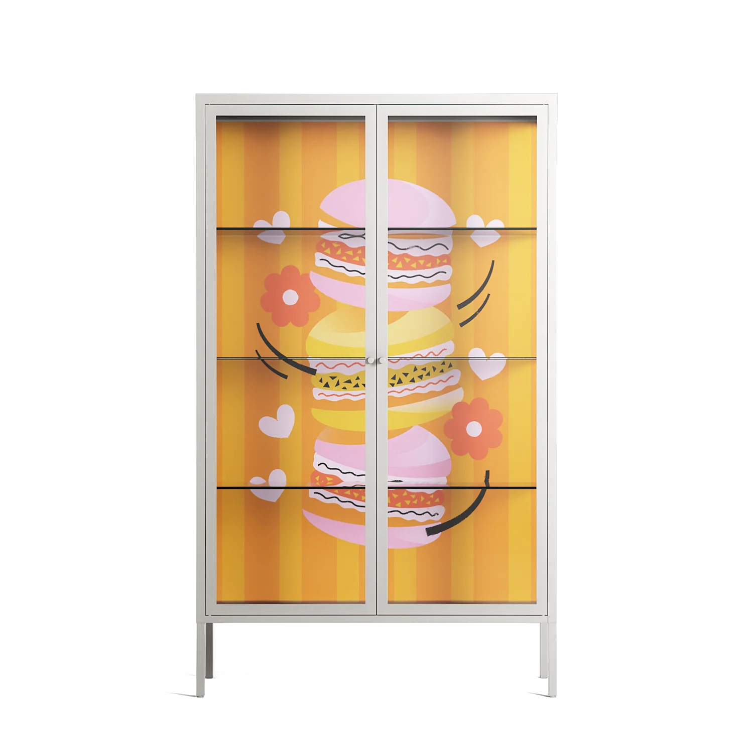 Cake - Cabinet - Heather Zhou - Chalk - Clear glass