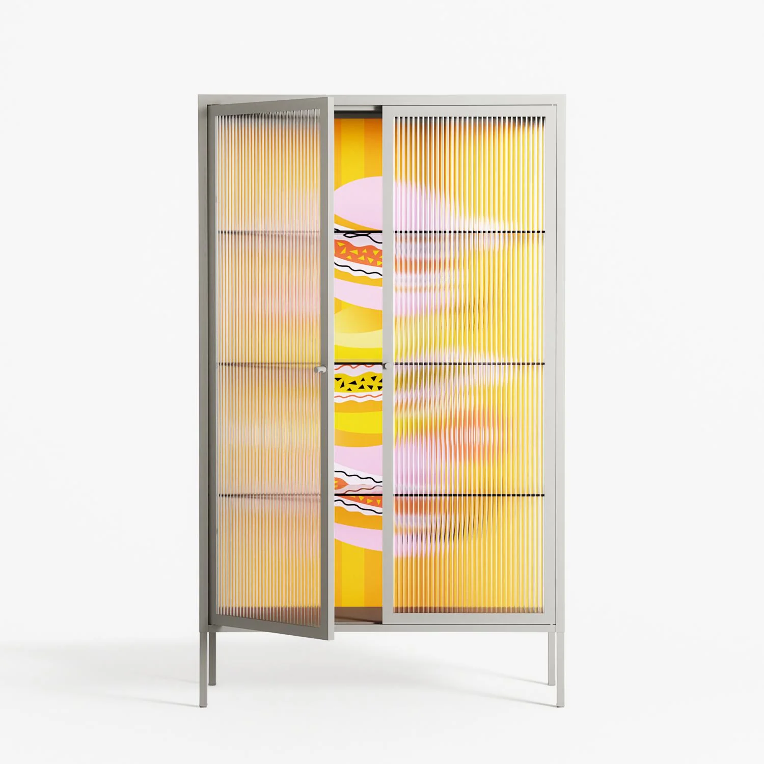 Cake - Cabinet - Heather Zhou - Chalk - Reeded glass - Image 2