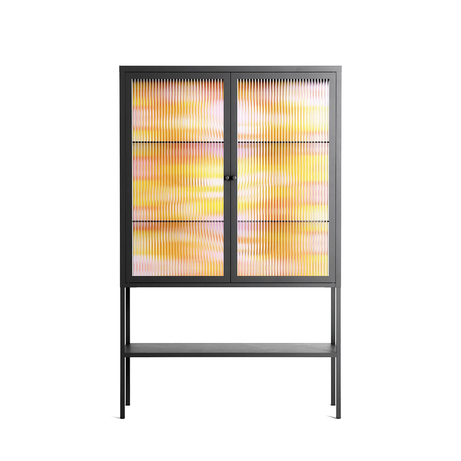 Cake - Loft Cabinet - Heather Zhou - Antracite - Reeded glass