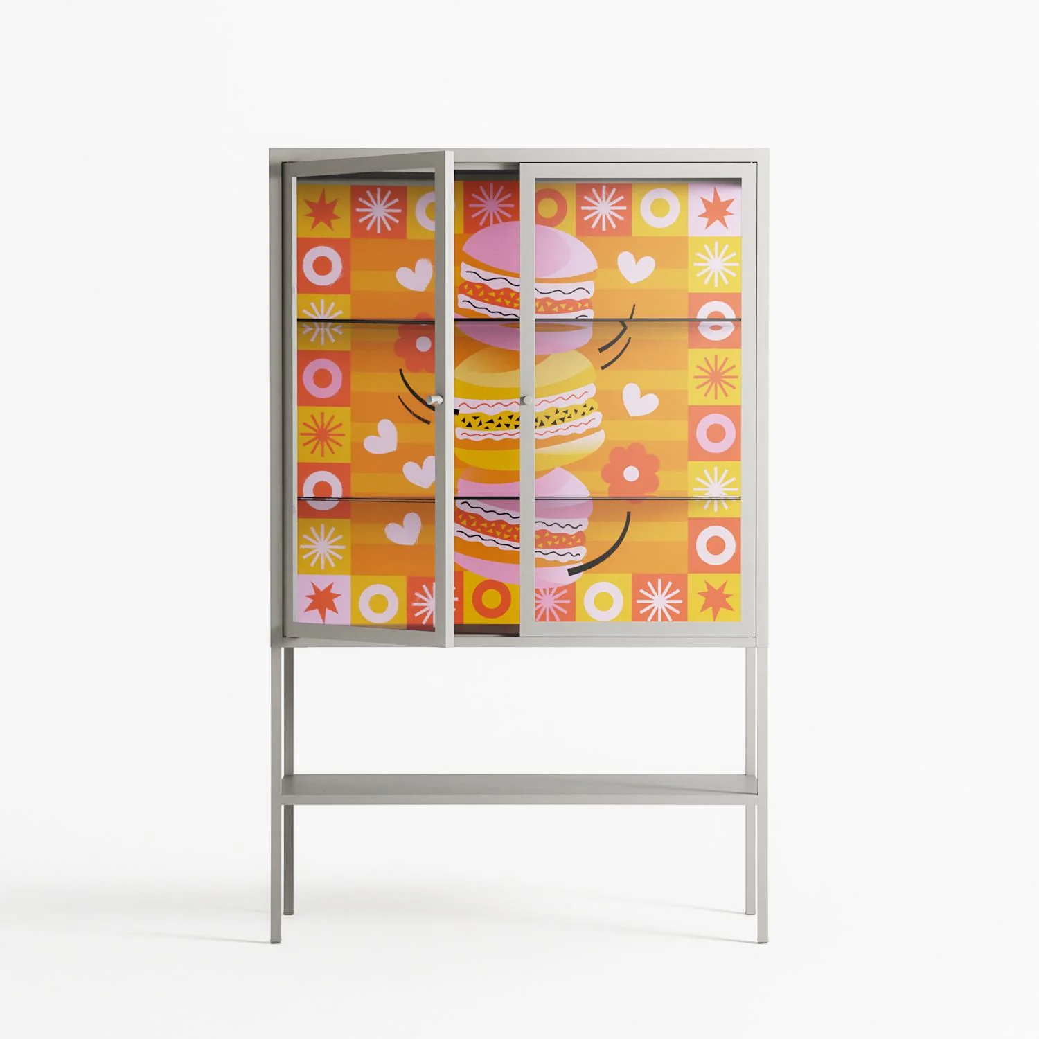 Cake - Loft Cabinet - Heather Zhou - Chalk - Clear glass - Image 2