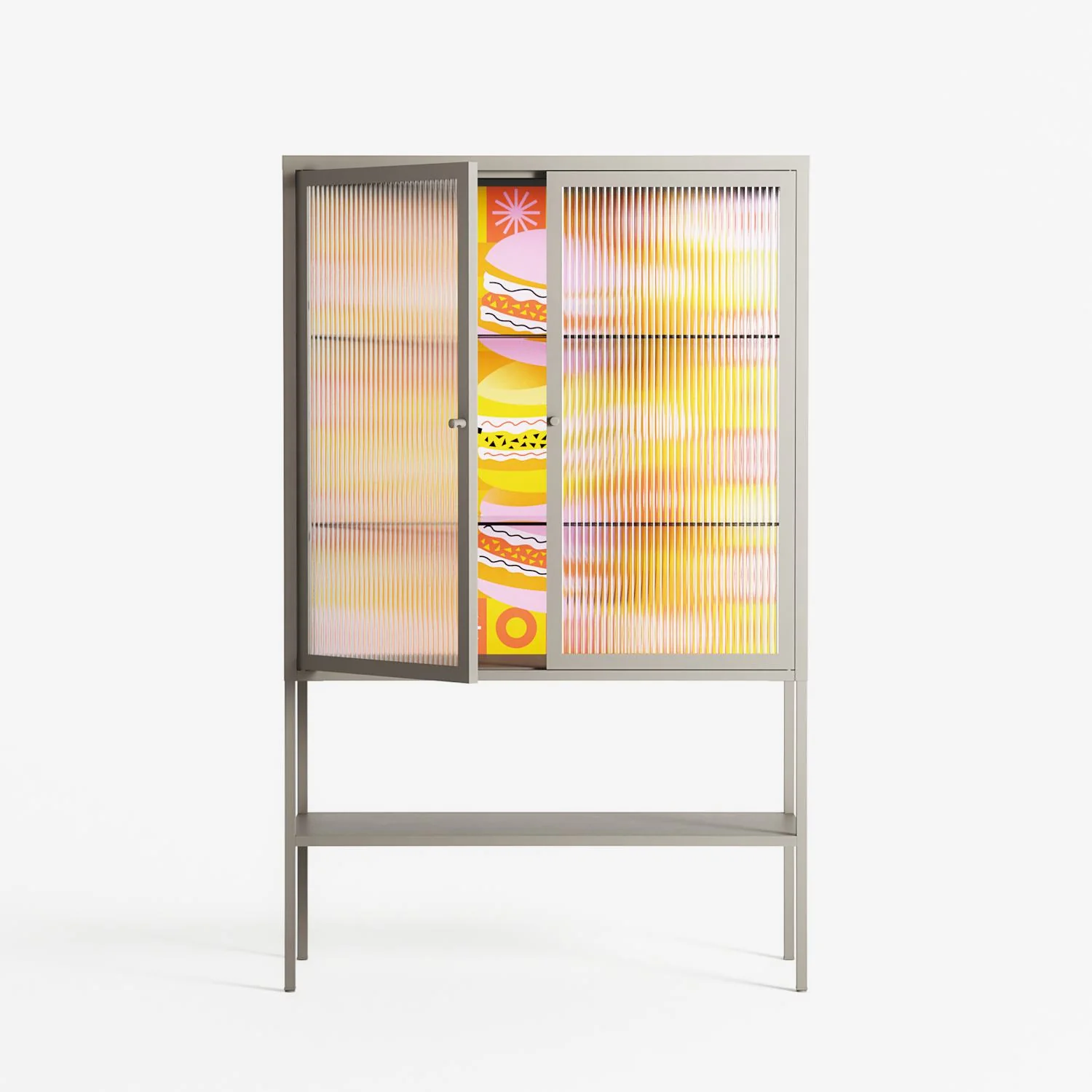 Cake - Loft Cabinet - Heather Zhou - Pebble - Reeded glass - Image 2