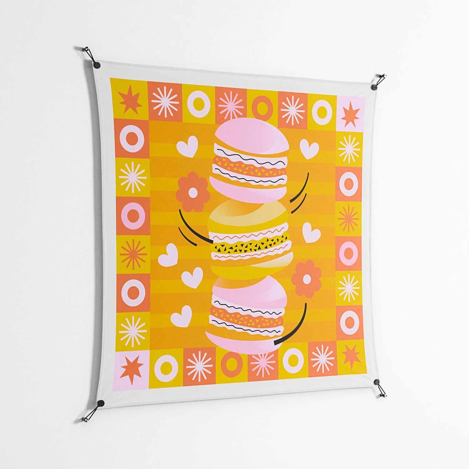Cake - Work On Wall - Heather Zhou - Black - 140 x 140 cm - Image 2