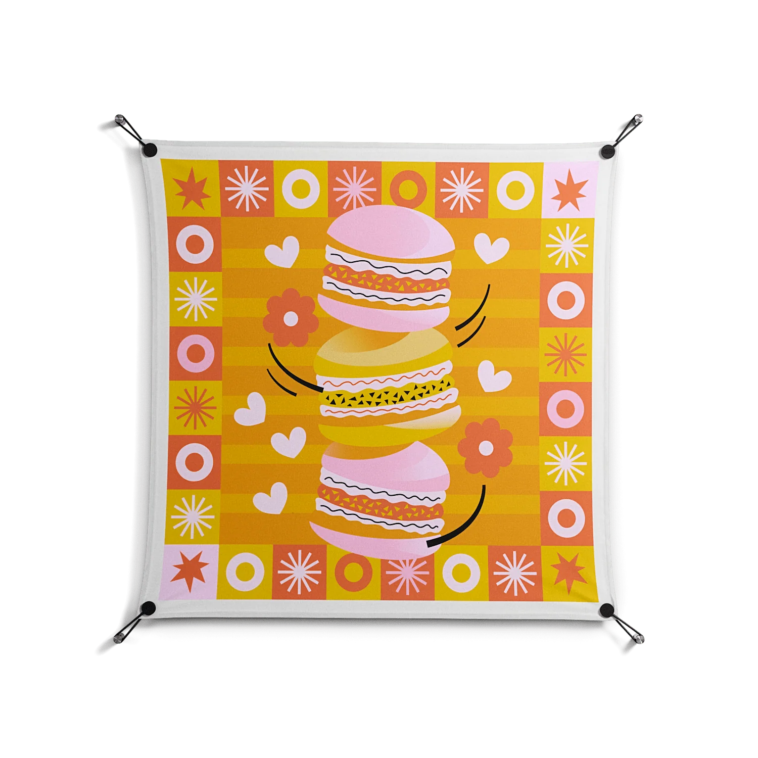 Cake - Work On Wall - Heather Zhou - Black - 90 x 90 cm