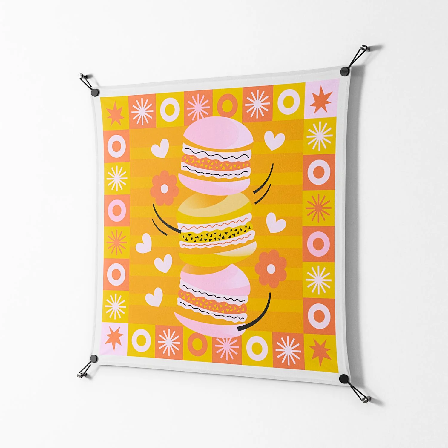 Cake - Work On Wall - Heather Zhou - Black - 90 x 90 cm - Image 2