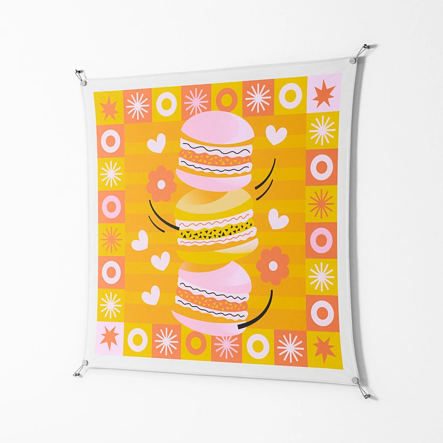 Cake - Work On Wall - Heather Zhou - Silver - 140 x 140 cm - Image 2