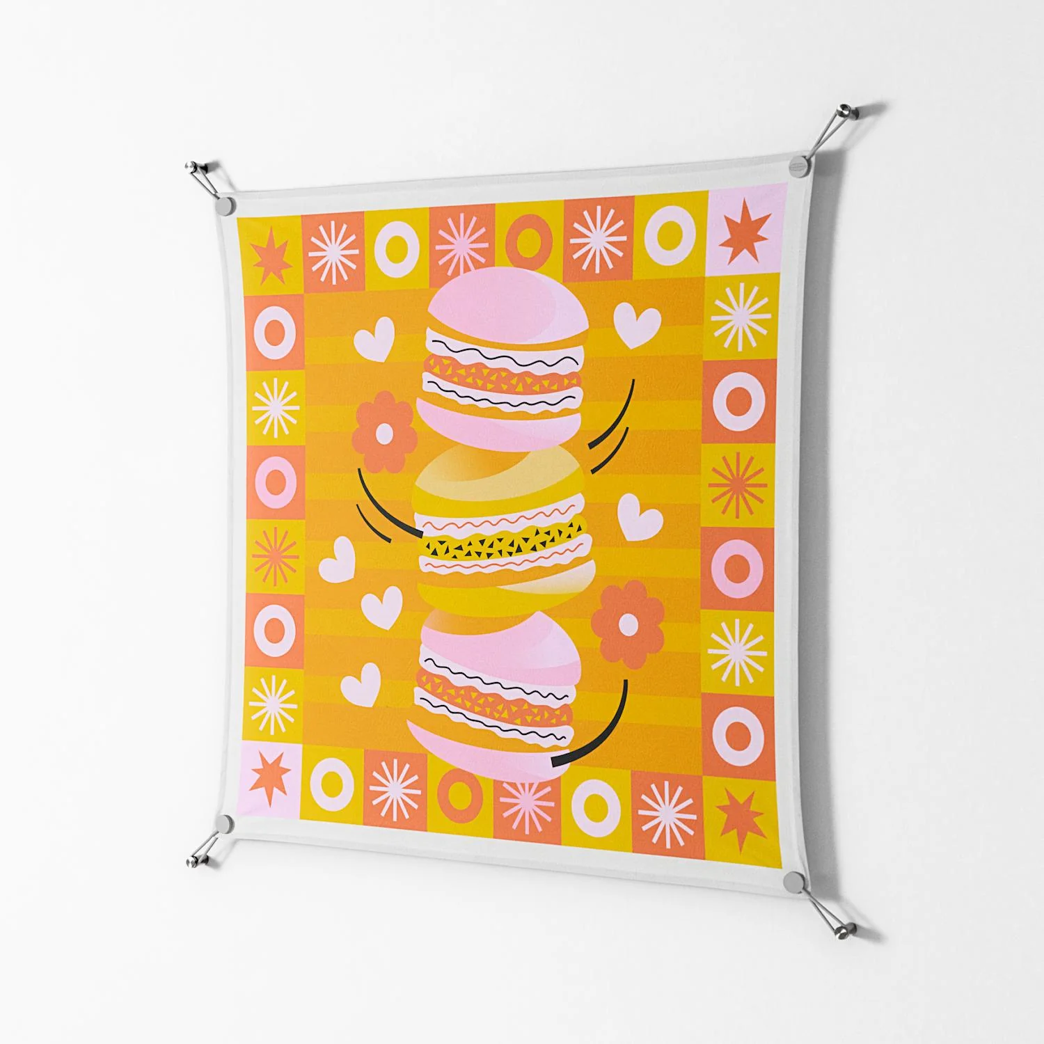 Cake - Work On Wall - Heather Zhou - Silver - 90 x 90 cm - Image 2