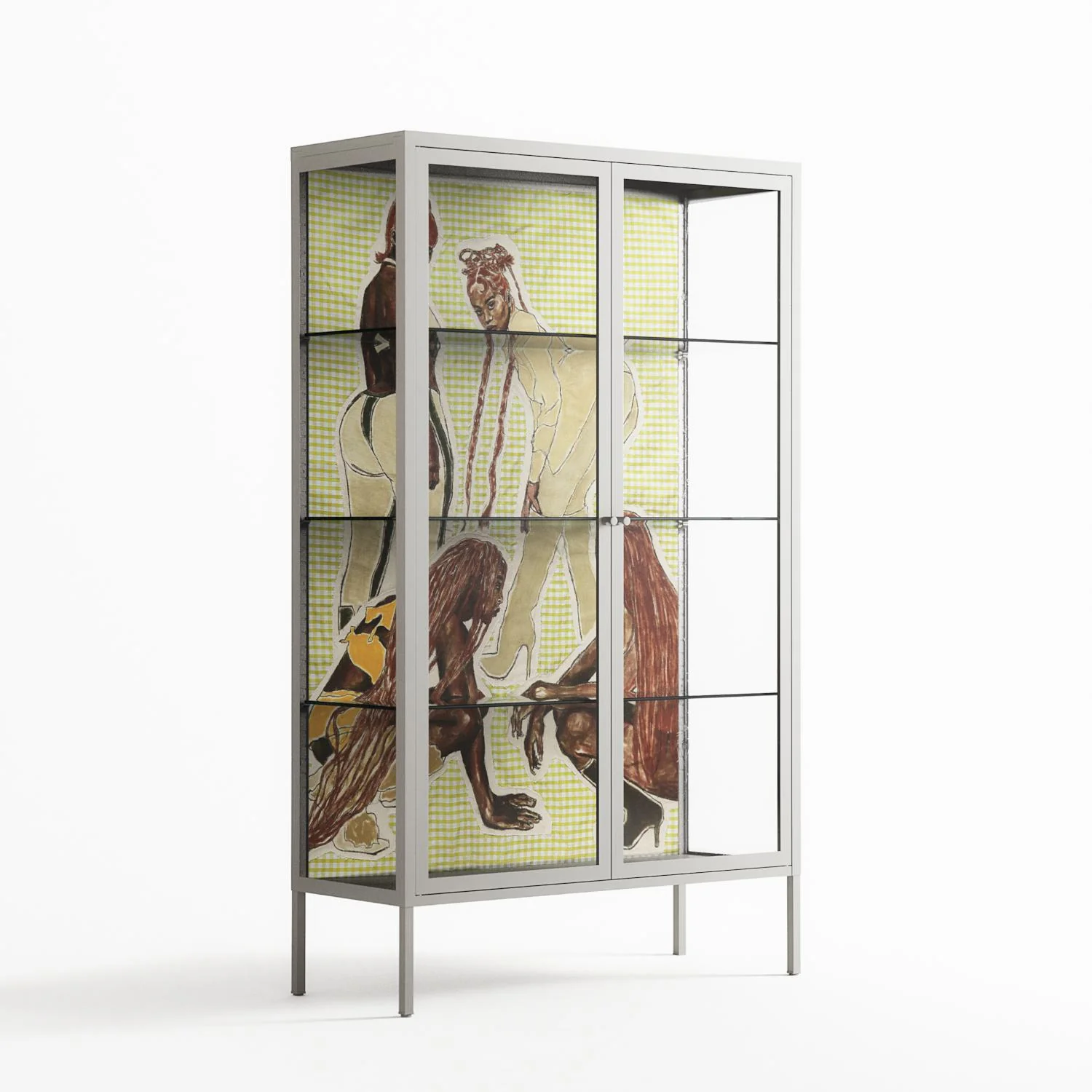 Can You Face It - Cabinet - Sophie Goudman-Peachey - Chalk - Clear glass - Image 4