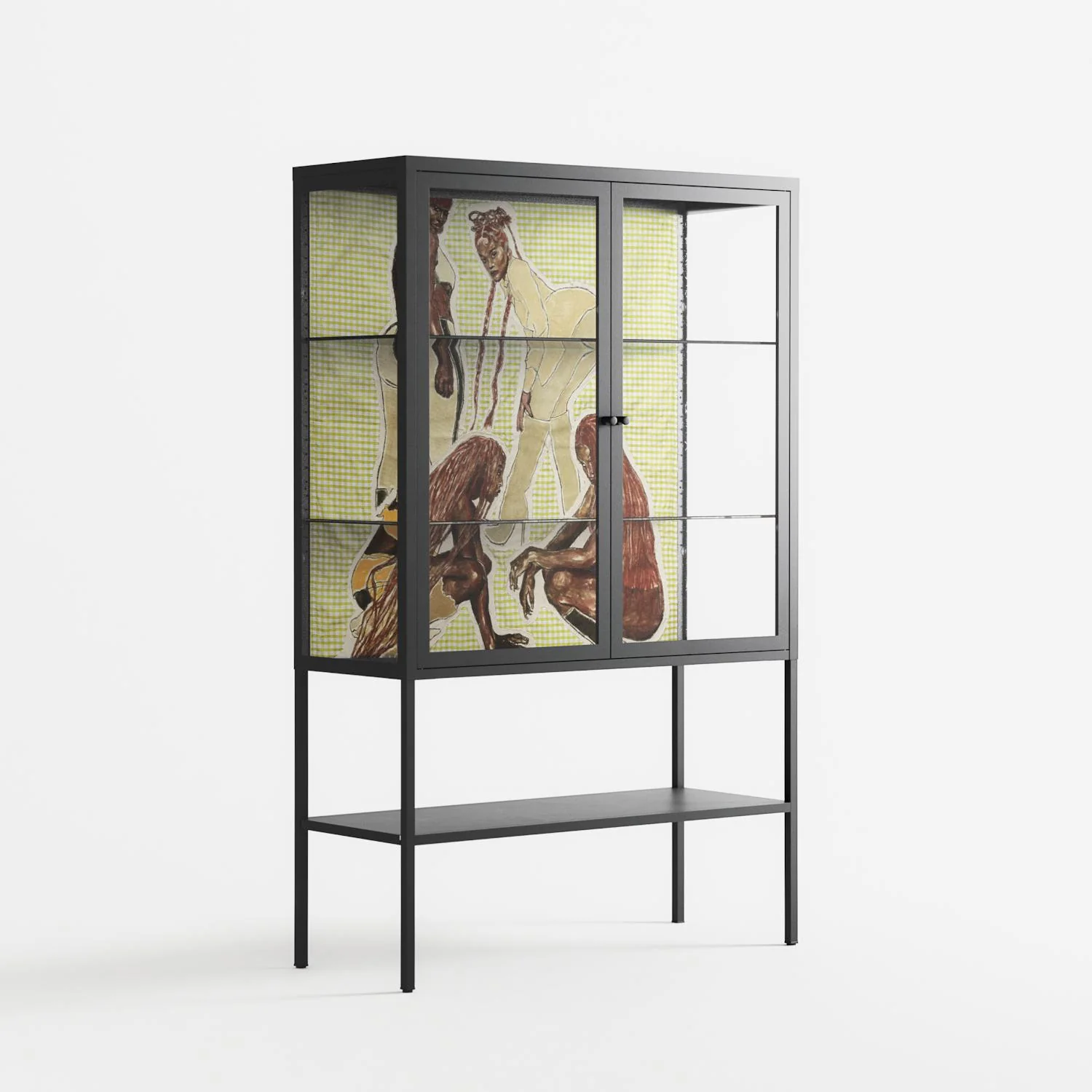 Can You Face It - Loft Cabinet - Sophie Goudman-Peachey - Antracite - Clear glass - Image 4