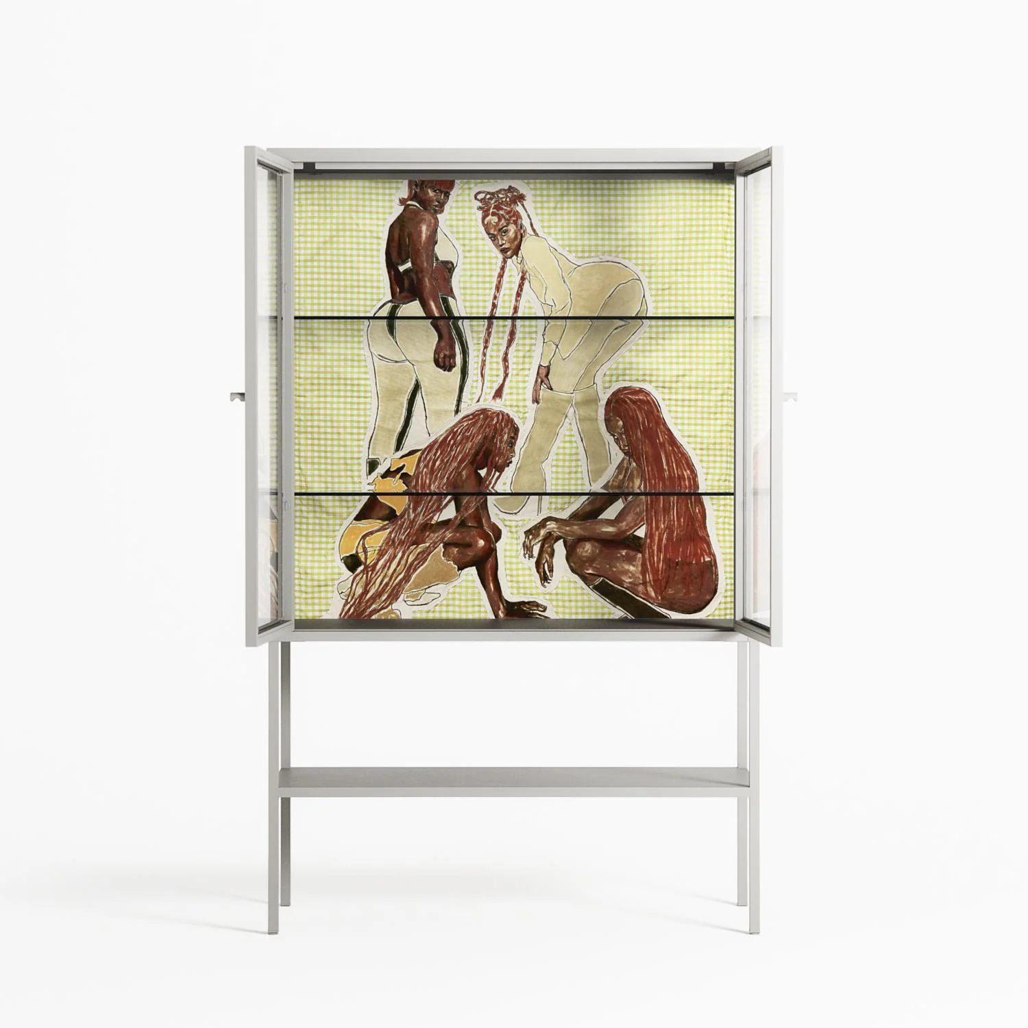Can You Face It - Loft Cabinet - Sophie Goudman-Peachey - Chalk - Clear glass - Image 3