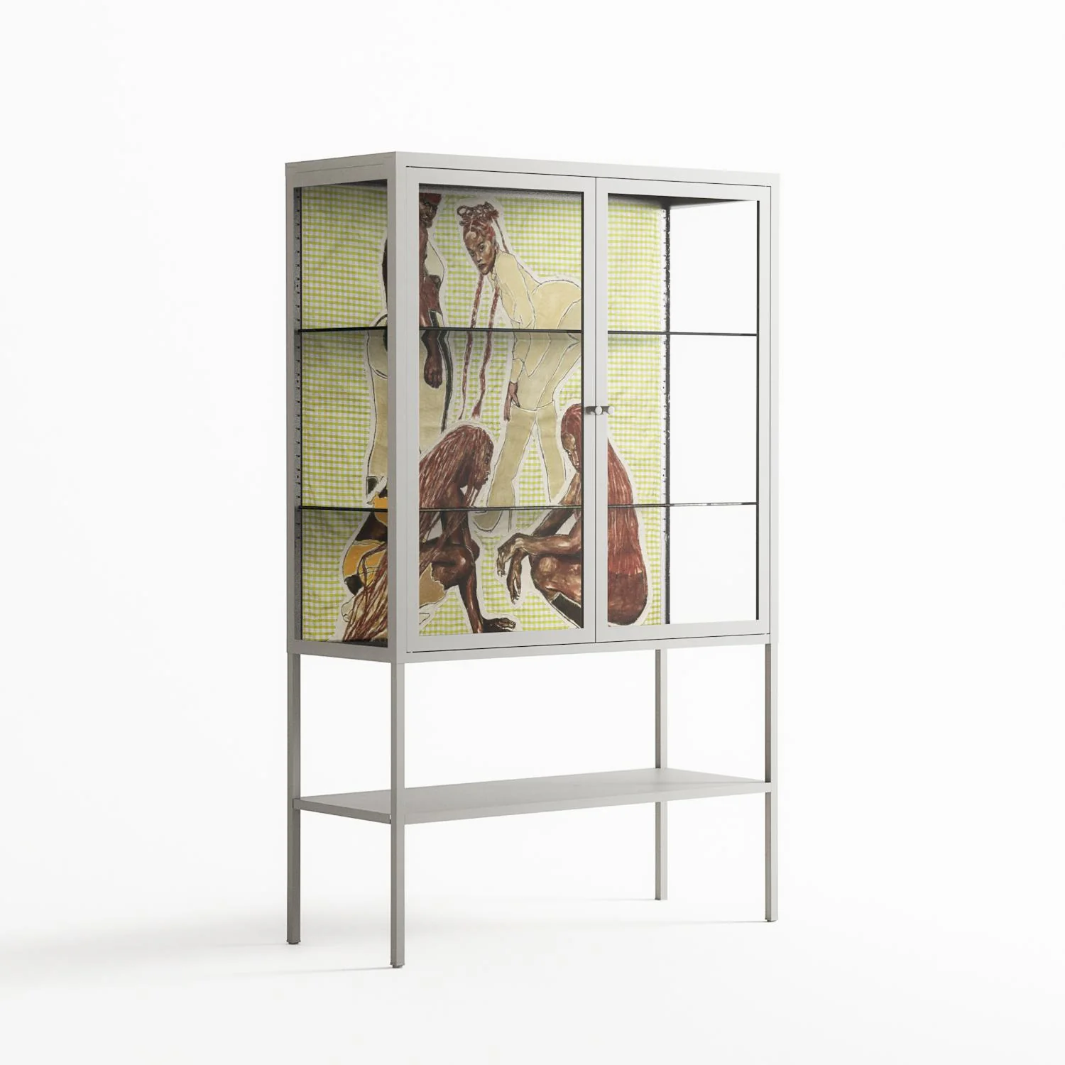 Can You Face It - Loft Cabinet - Sophie Goudman-Peachey - Chalk - Clear glass - Image 4