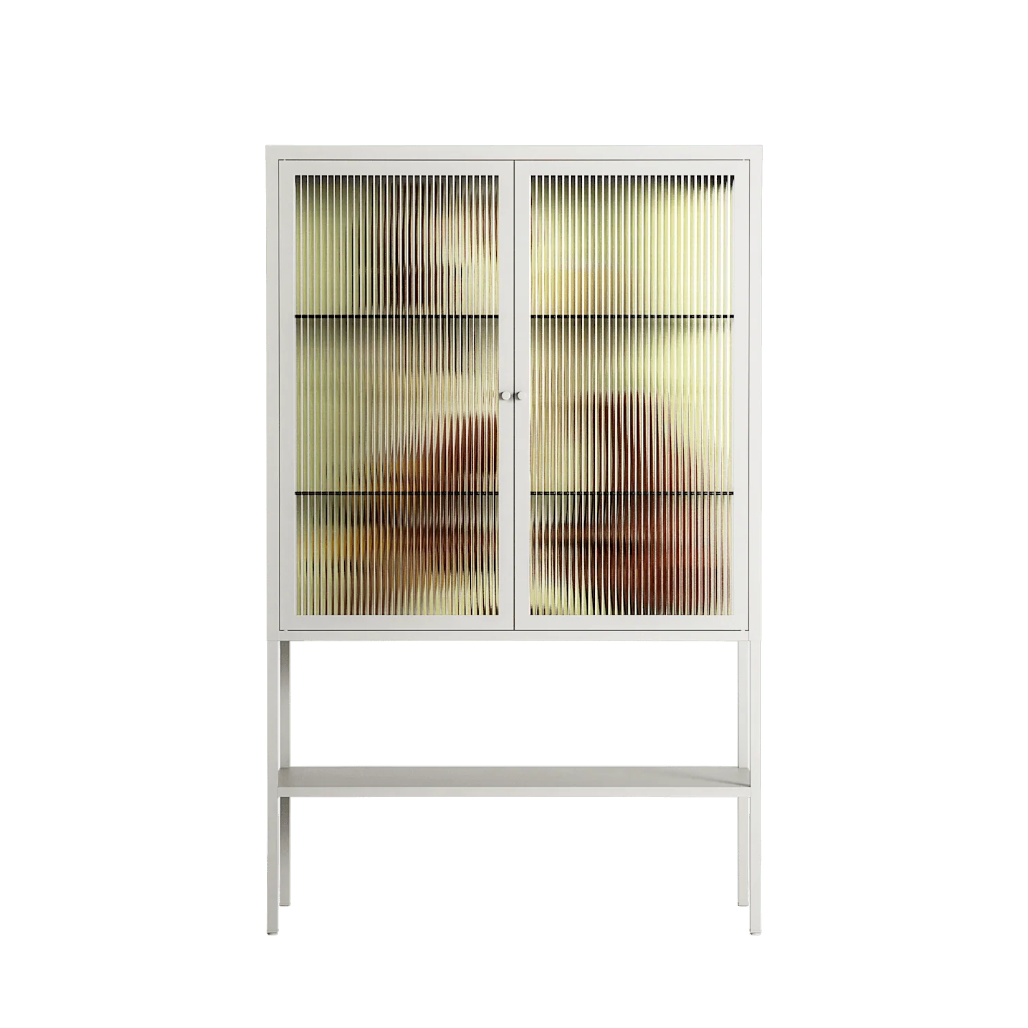 Can You Face It - Loft Cabinet - Sophie Goudman-Peachey - Chalk - Reeded glass