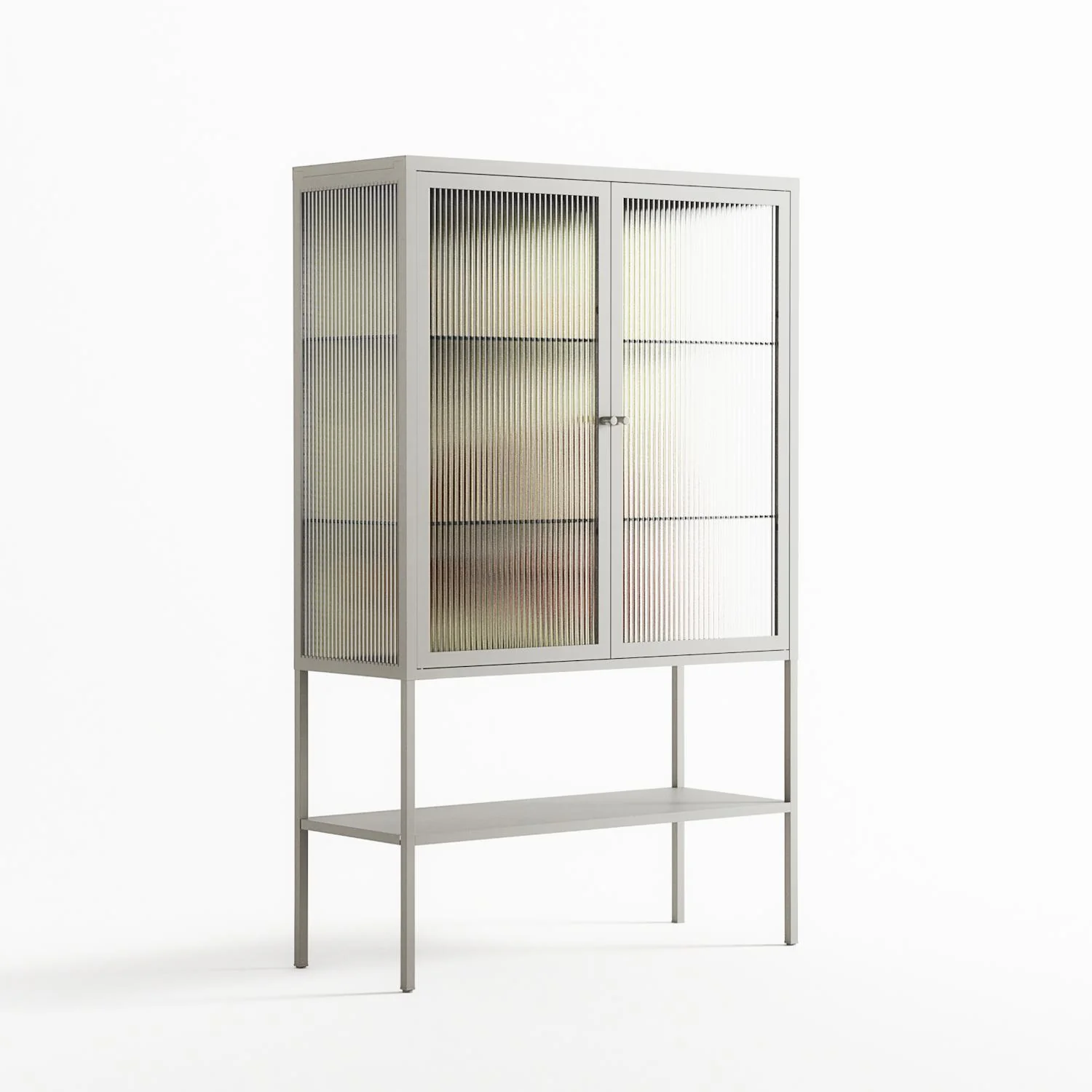 Can You Face It - Loft Cabinet - Sophie Goudman-Peachey - Chalk - Reeded glass - Image 4