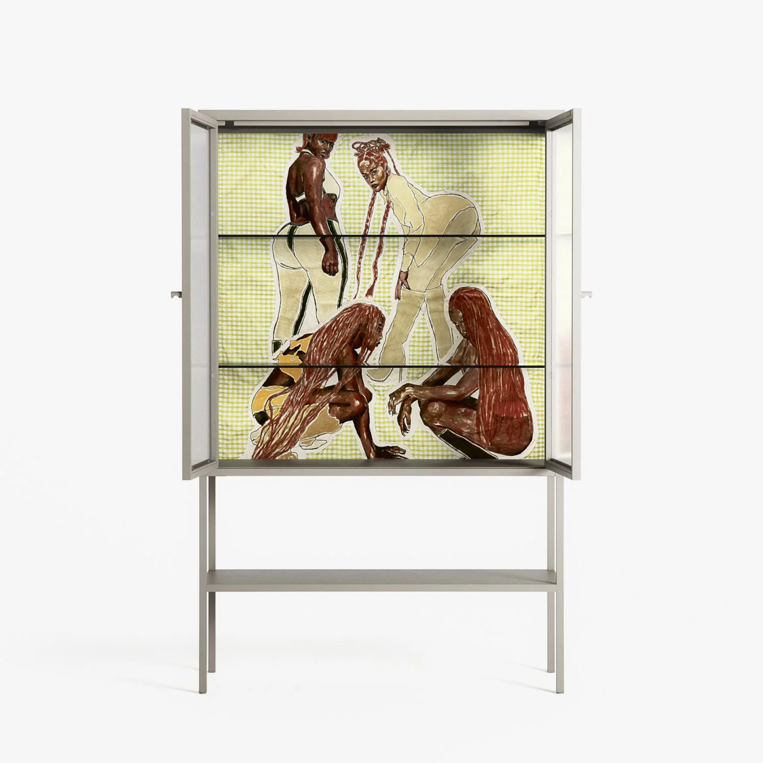 Can You Face It - Loft Cabinet - Sophie Goudman-Peachey - Pebble - Reeded glass - Image 3