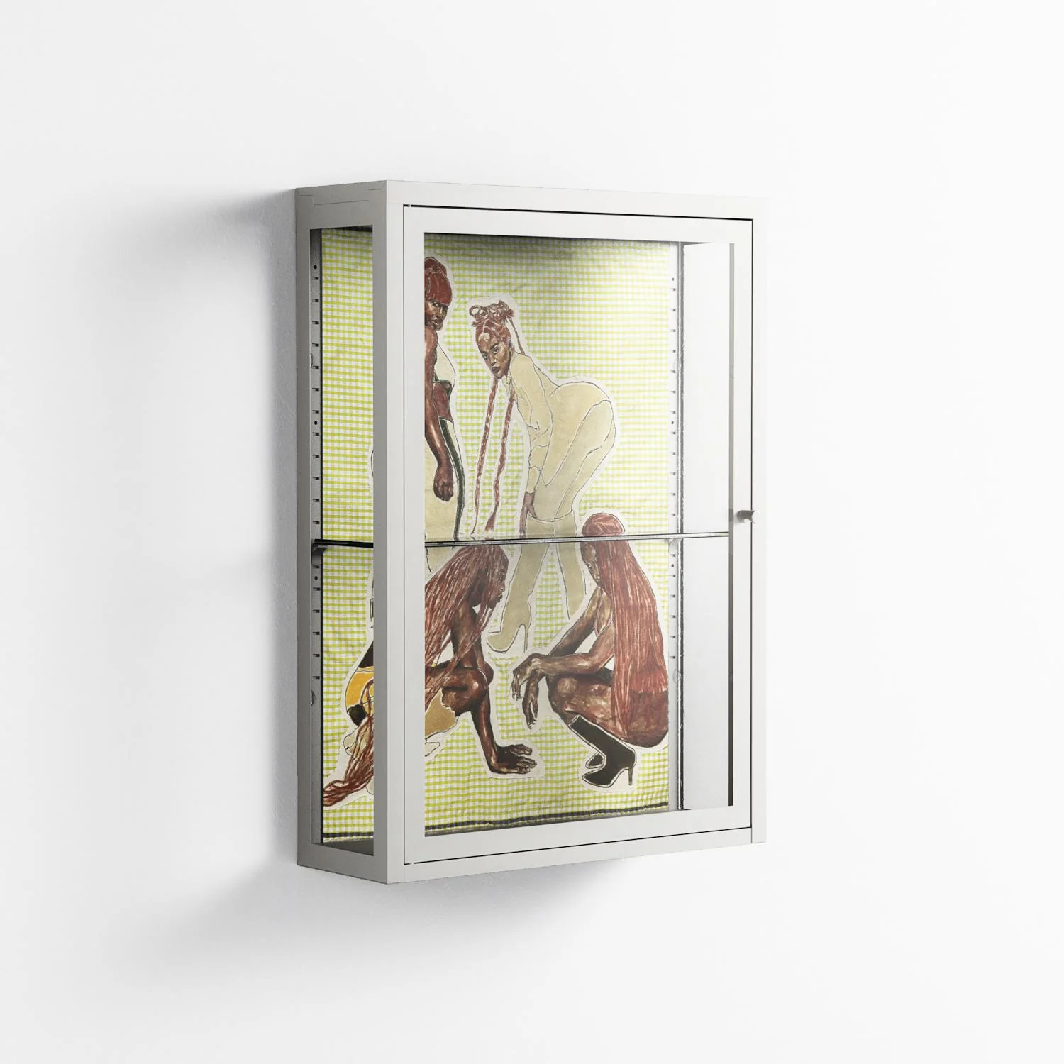 Can You Face It - Wall Cabinet - Sophie Goudman-Peachey - Chalk - Clear glass - Image 4