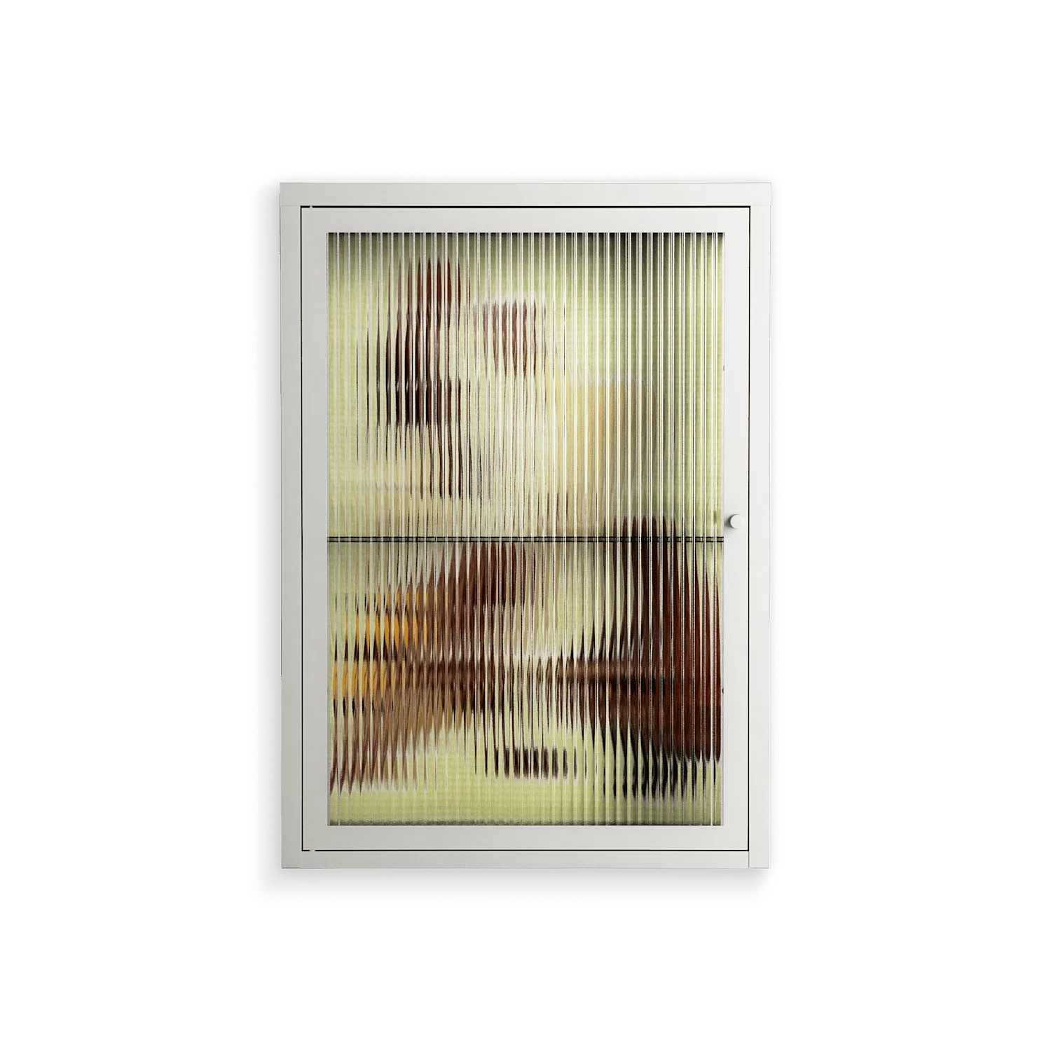 Can You Face It - Wall Cabinet - Sophie Goudman-Peachey - Chalk - Reeded glass