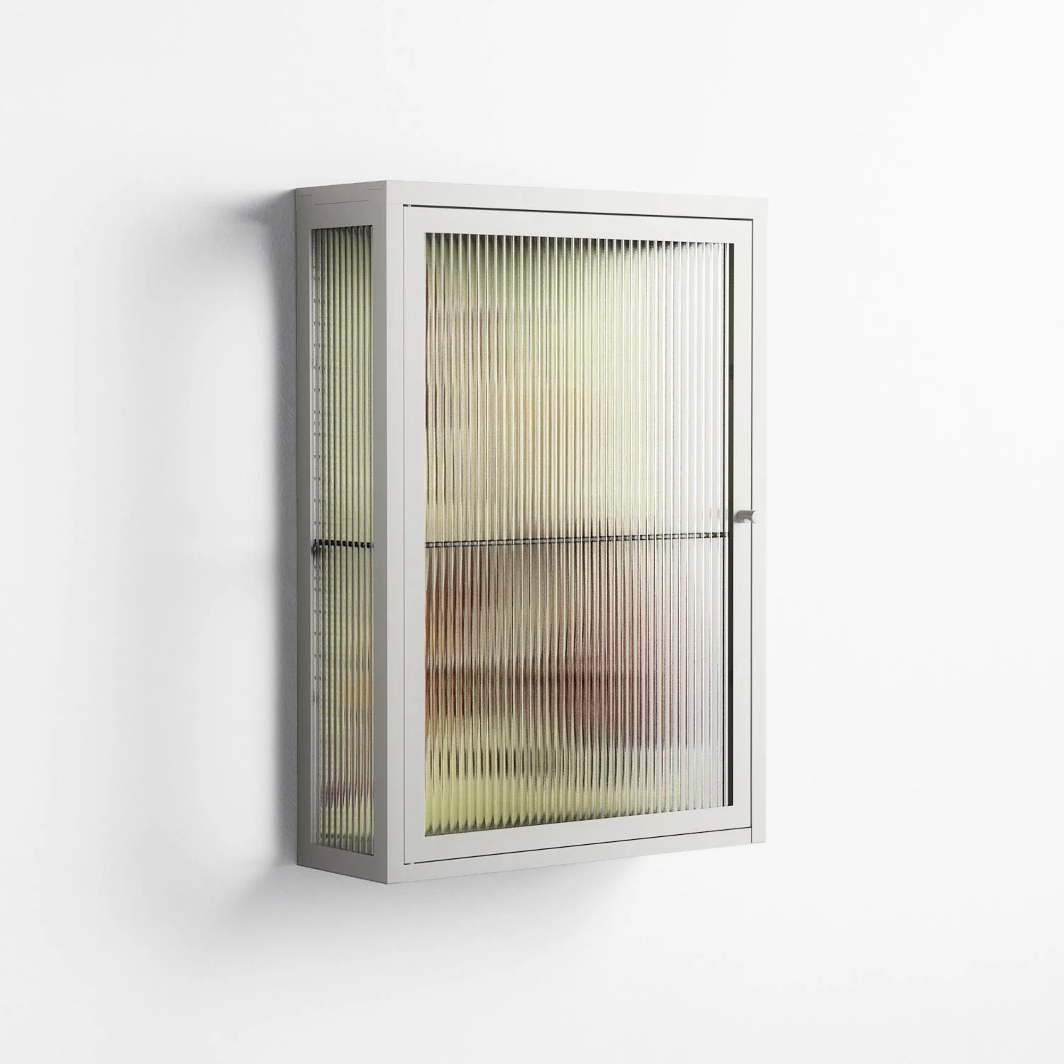 Can You Face It - Wall Cabinet - Sophie Goudman-Peachey - Chalk - Reeded glass - Image 4