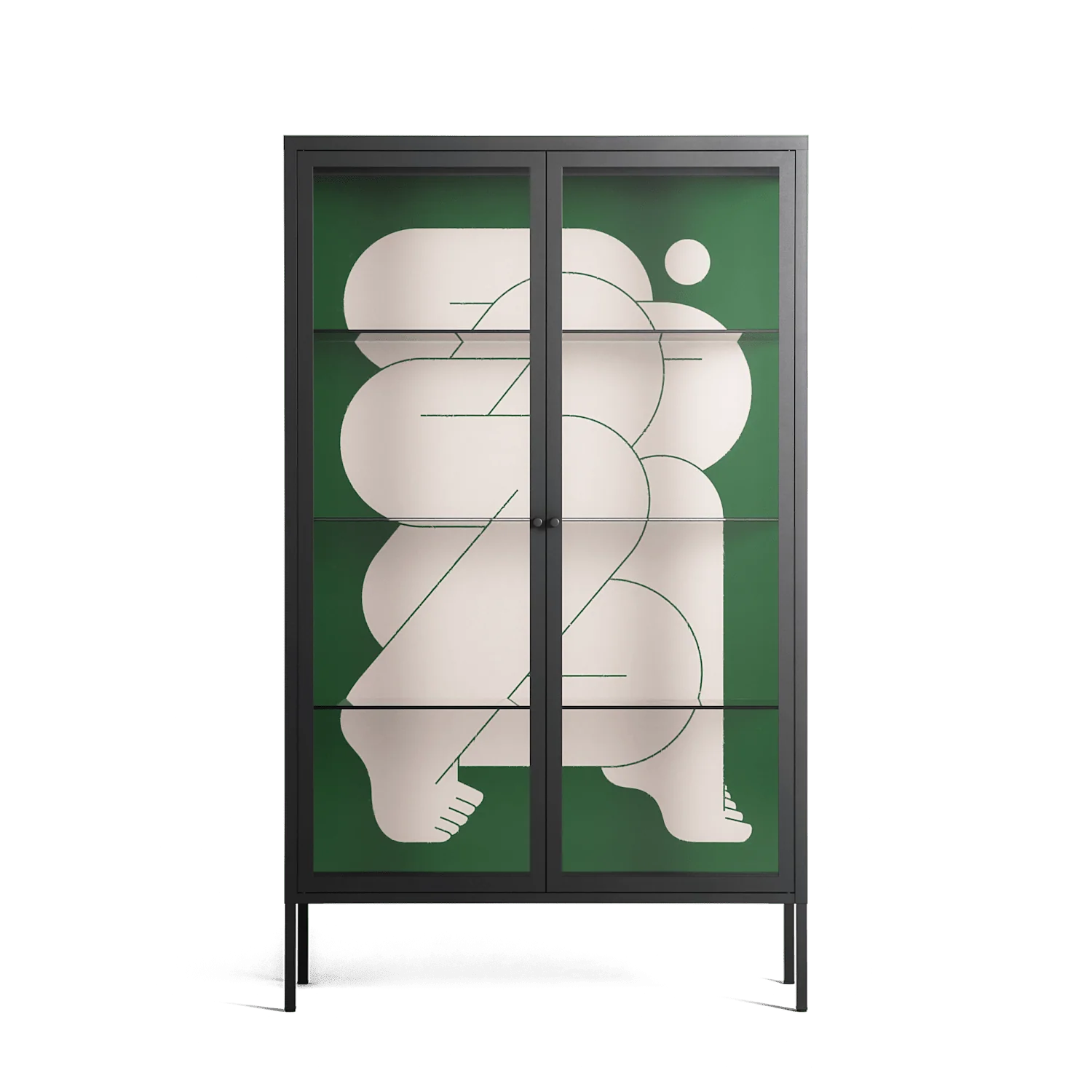 Carry - Cabinet - Andrea Devia-Nuño - Antracite - Clear glass