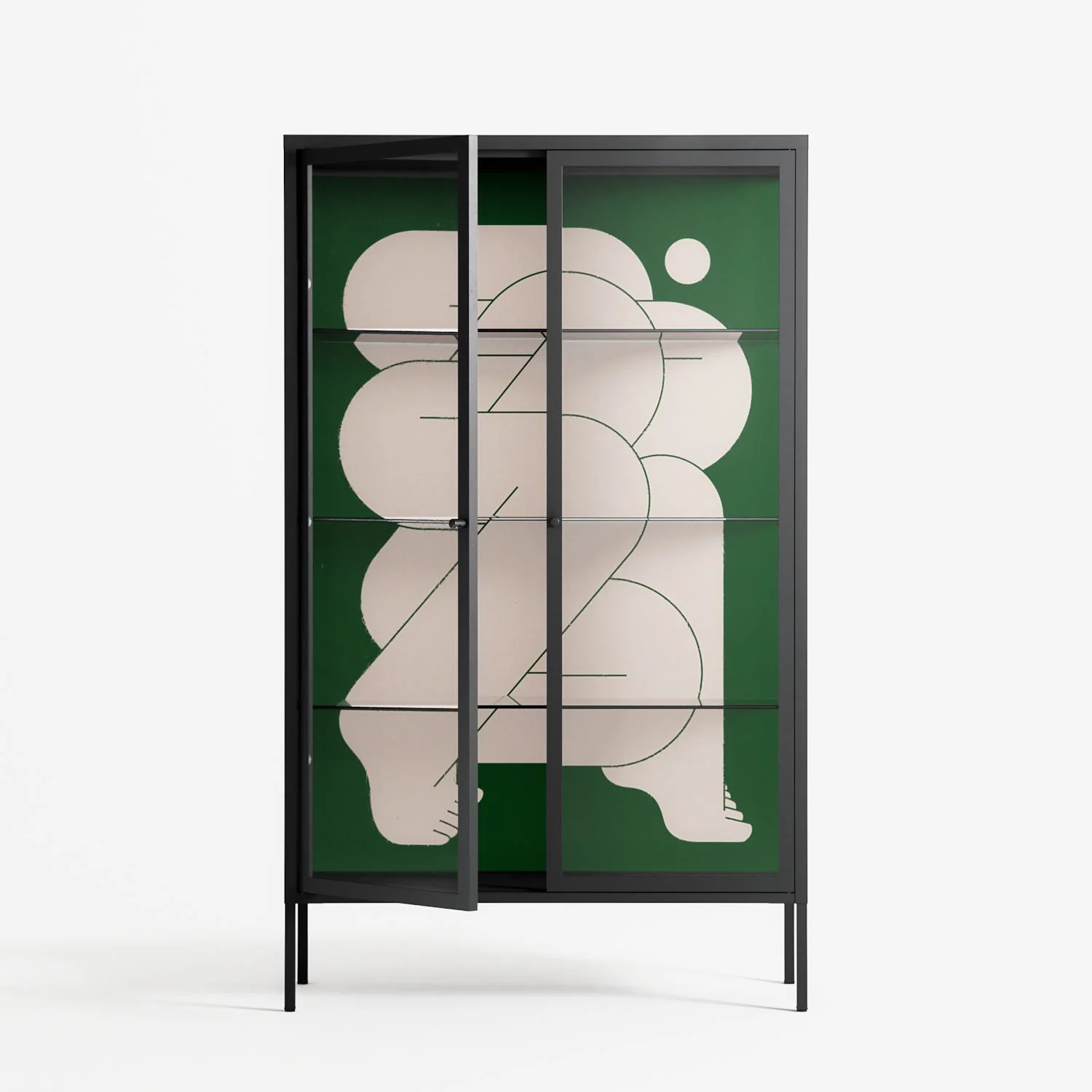 Carry - Cabinet - Andrea Devia-Nuño - Antracite - Clear glass - Image 2