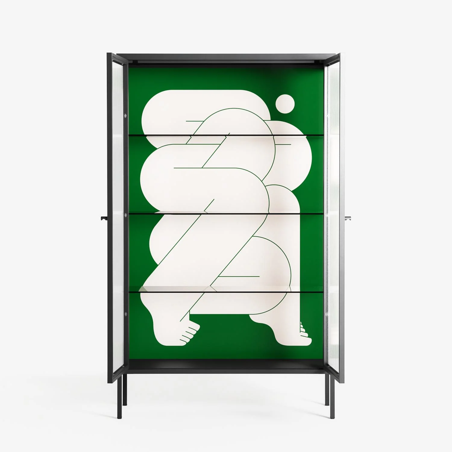 Carry - Cabinet - Andrea Devia-Nuño - Antracite - Reeded glass - Image 3