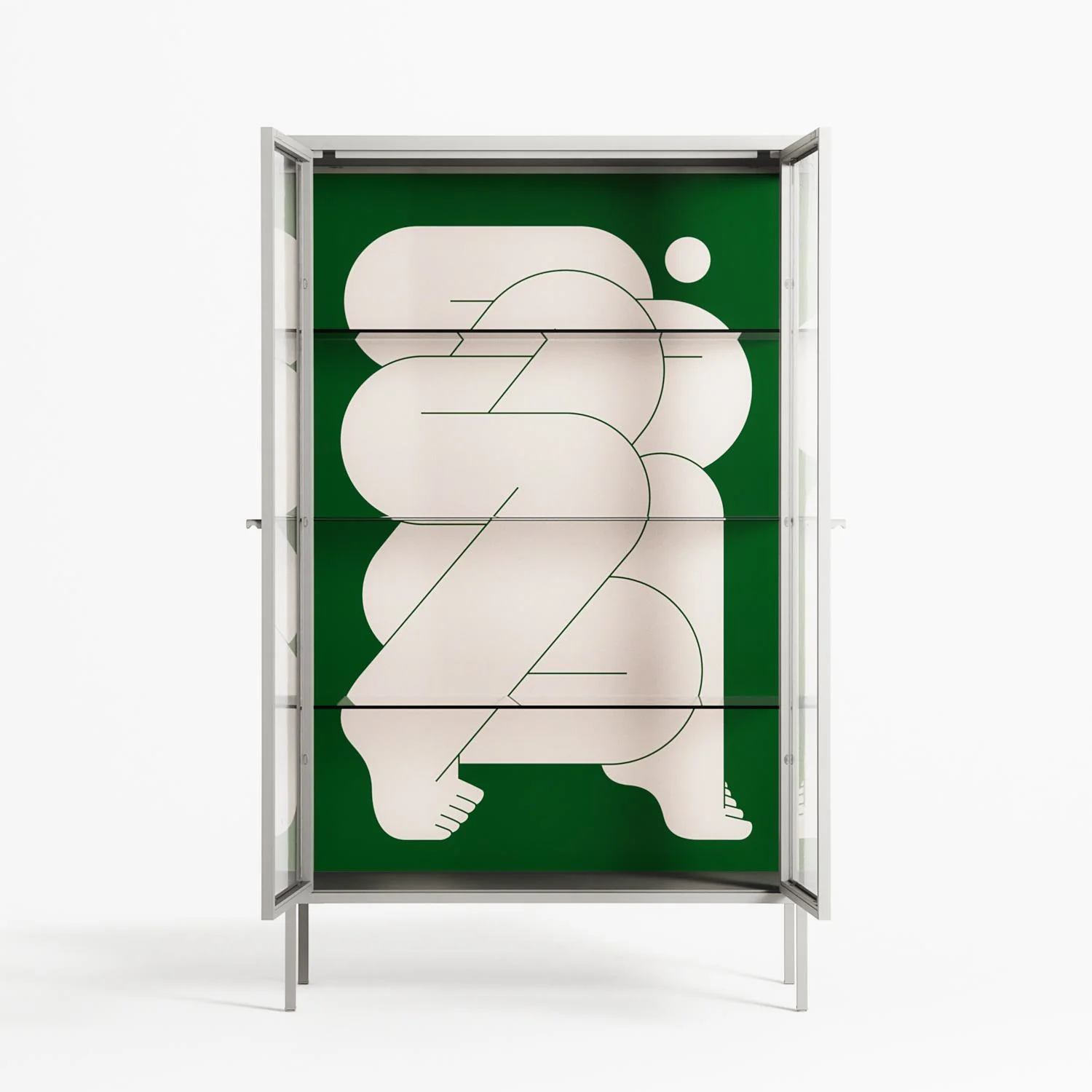 Carry - Cabinet - Andrea Devia-Nuño - Chalk - Clear glass - Image 3