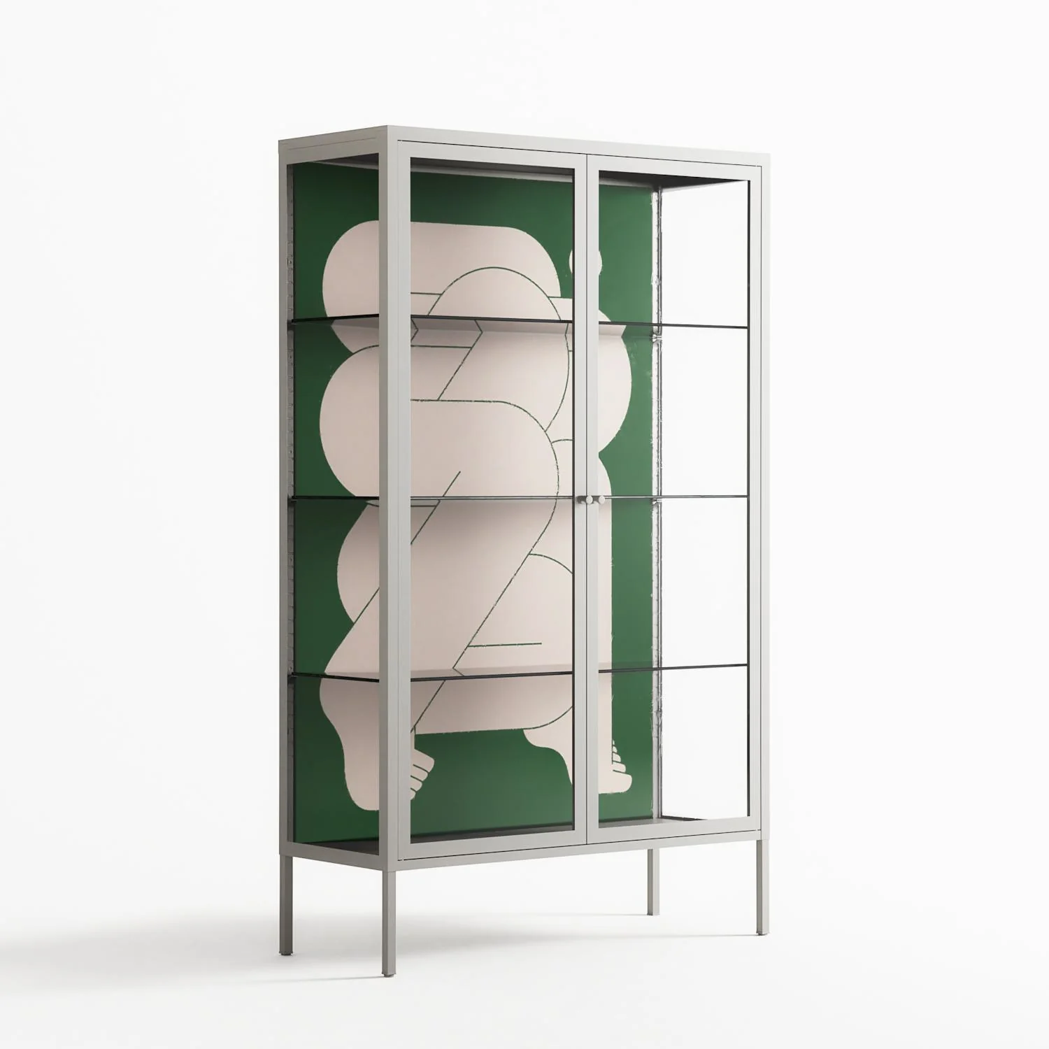 Carry - Cabinet - Andrea Devia-Nuño - Chalk - Clear glass - Image 4