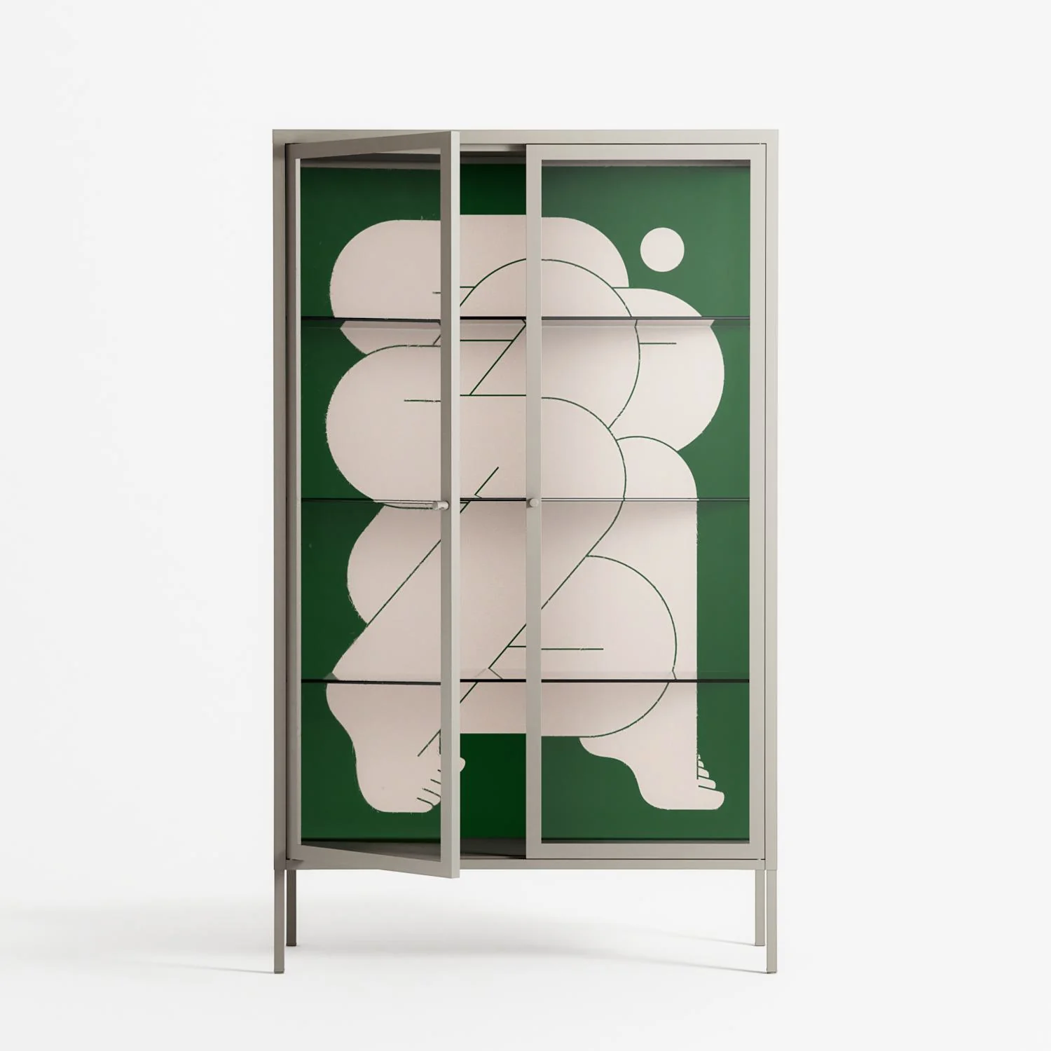 Carry - Cabinet - Andrea Devia-Nuño - Pebble - Clear glass - Image 2